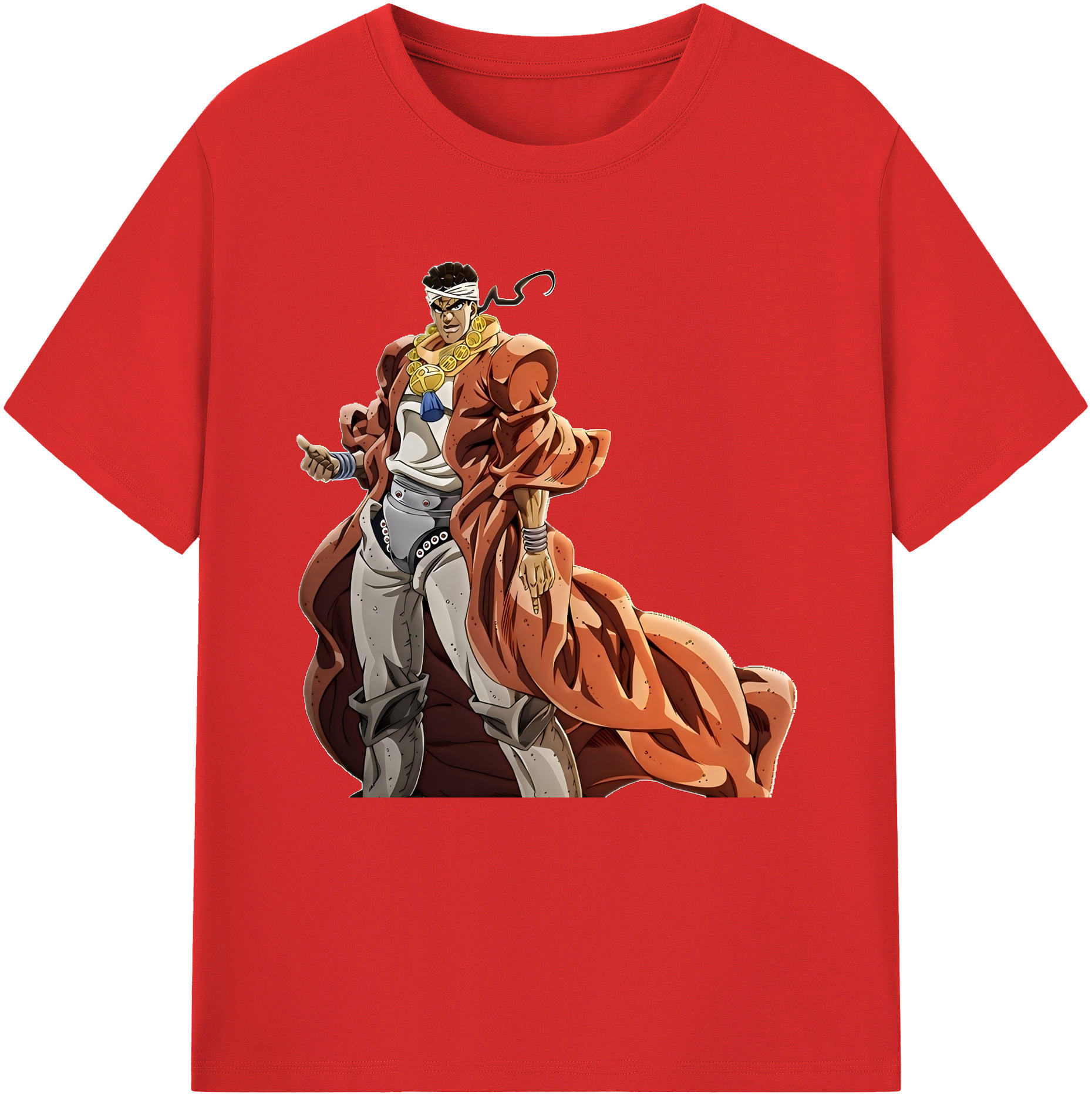 （画像用） ジョジョの奇妙な冒険 ムハンマド?アブドゥル JoJo's Bizarre Adventure Muhammad Avdol レディースカジュアルプリントTシャツ（綿100％）