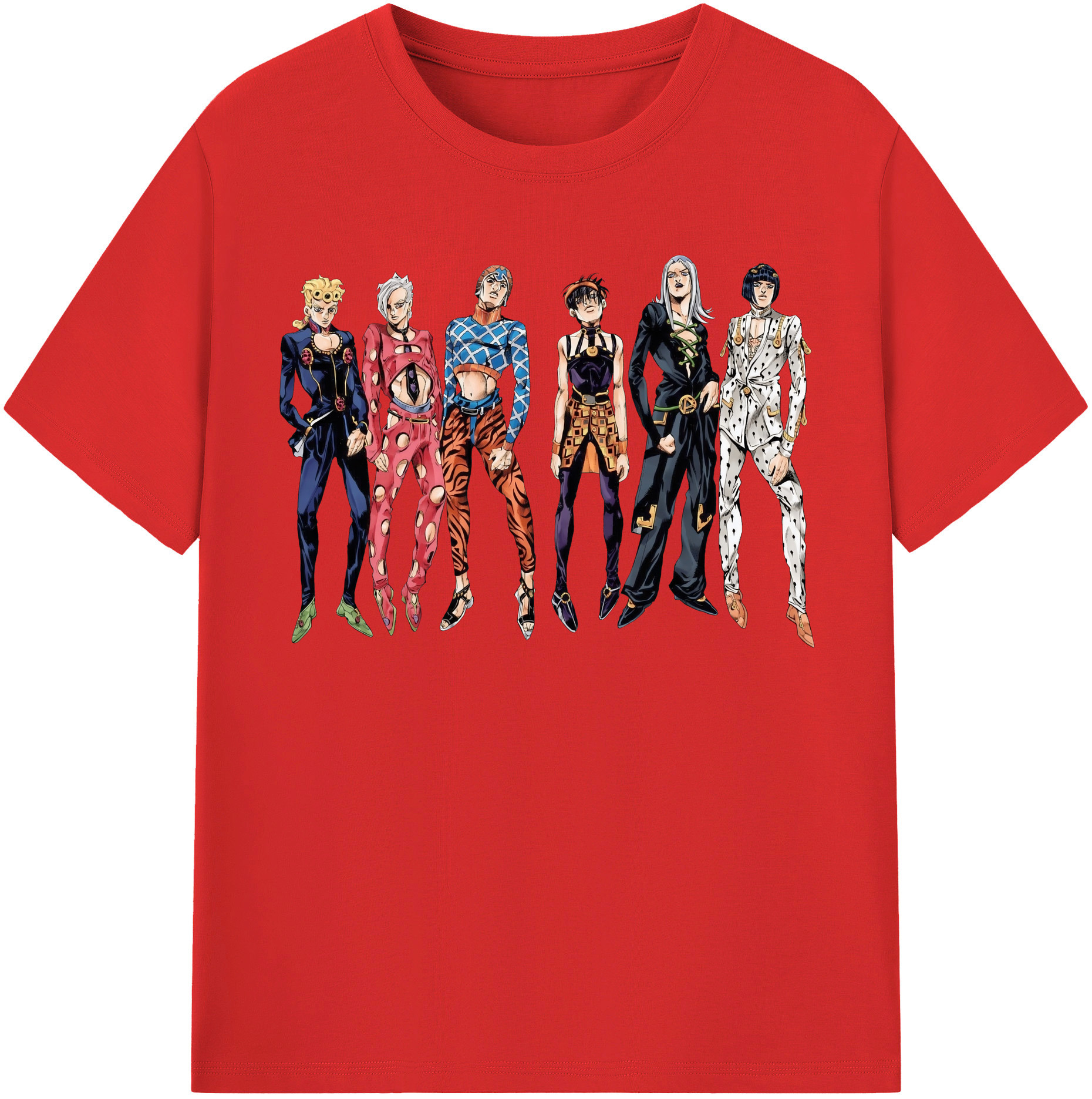 （画像用） ジョジョの奇妙な冒険 JoJo's Bizarre Adventure レディースカジュアルプリントTシャツ（綿100％）