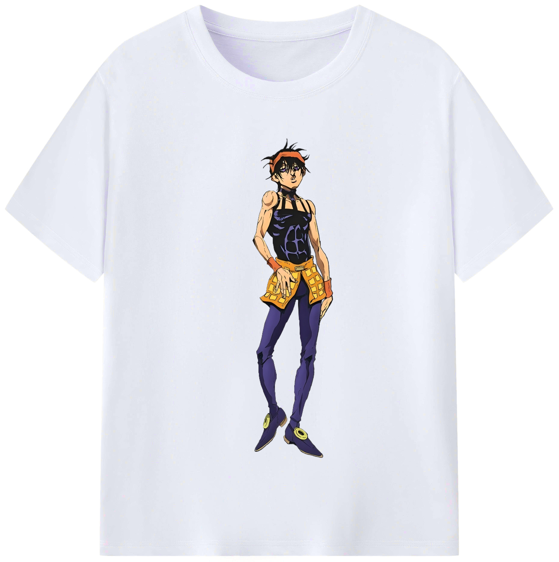 （画像用） ジョジョの奇妙な冒険 ナランチャ?ギルガ JoJo's Bizarre Adventure Narancia Ghirga レディースカジュアルプリントTシャツ（綿100％）