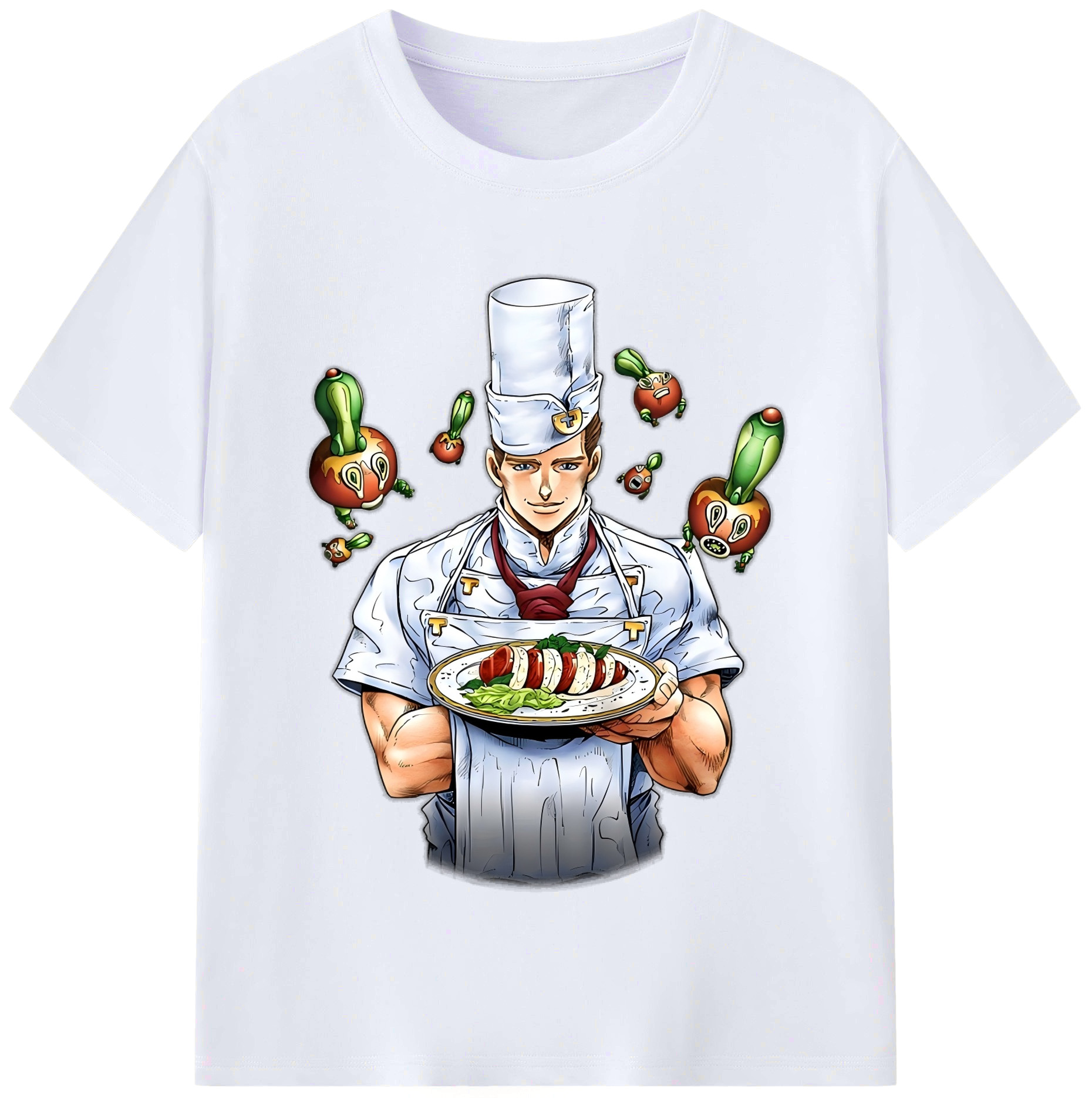 （画像用） ジョジョの奇妙な冒険 Tonio Trussardi JoJo's Bizarre Adventure トニオ?トラッサルディ レディースカジュアルプリントTシャツ（綿100％）