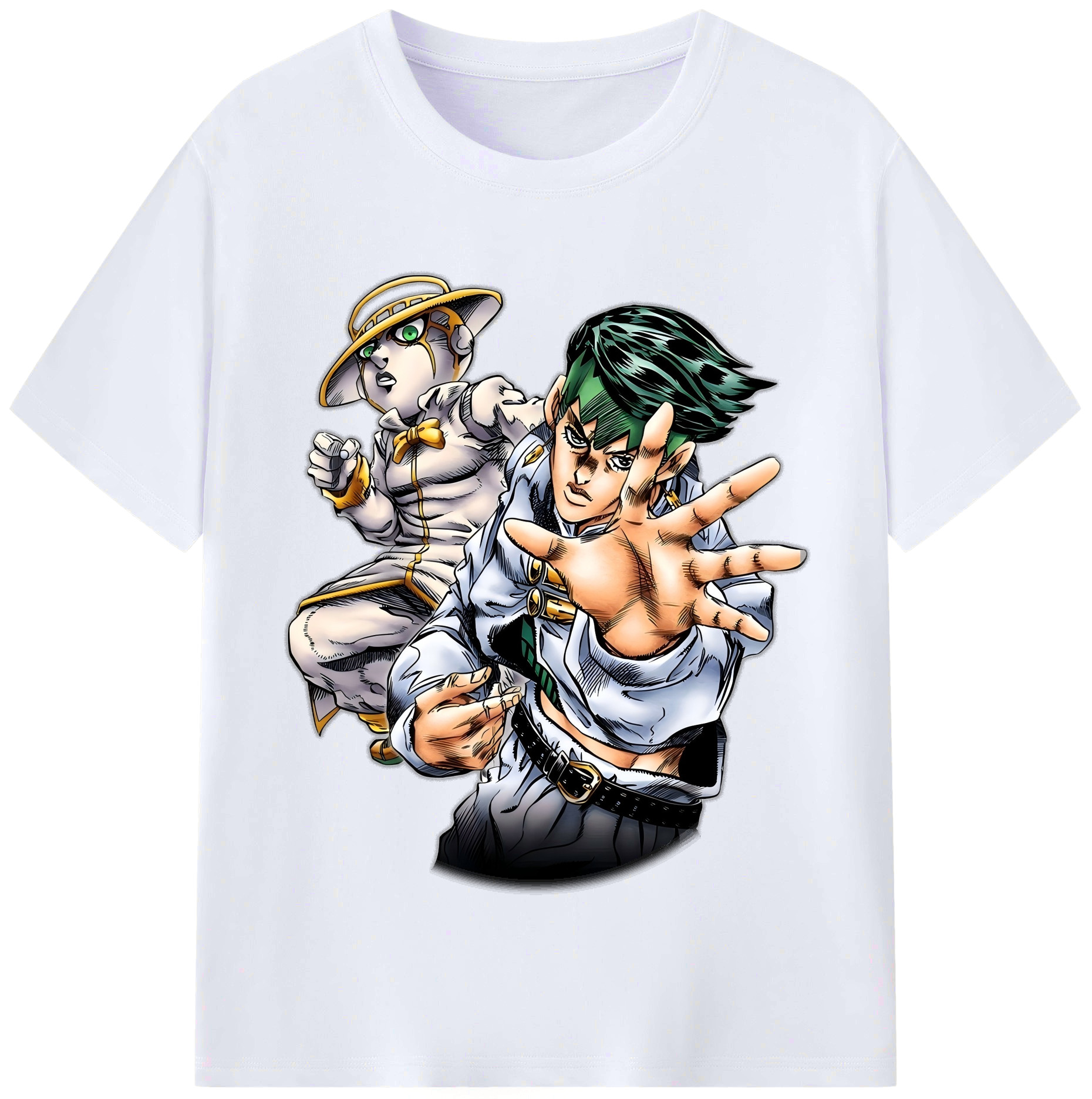 （画像用） ジョジョの奇妙な冒険 岸辺 露伴（きしべ ろはん） JoJo's Bizarre Adventure Rohan Kishibe レディースカジュアルプリントTシャツ（綿100％）