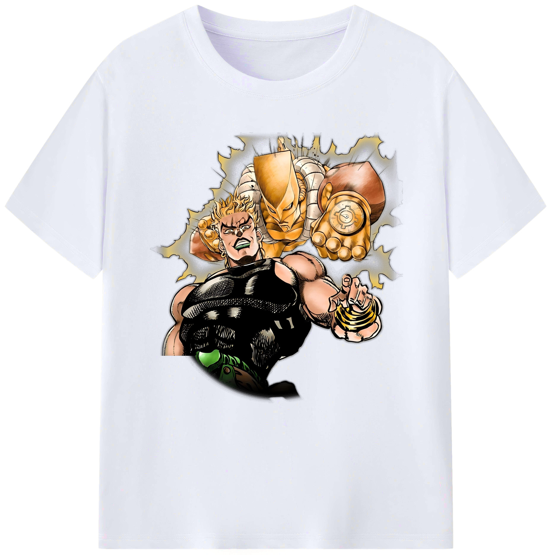 （画像用） ジョジョの奇妙な冒険 ディオ?ブランドー JoJo's Bizarre Adventure Dio Brando レディースカジュアルプリントTシャツ（綿100％）