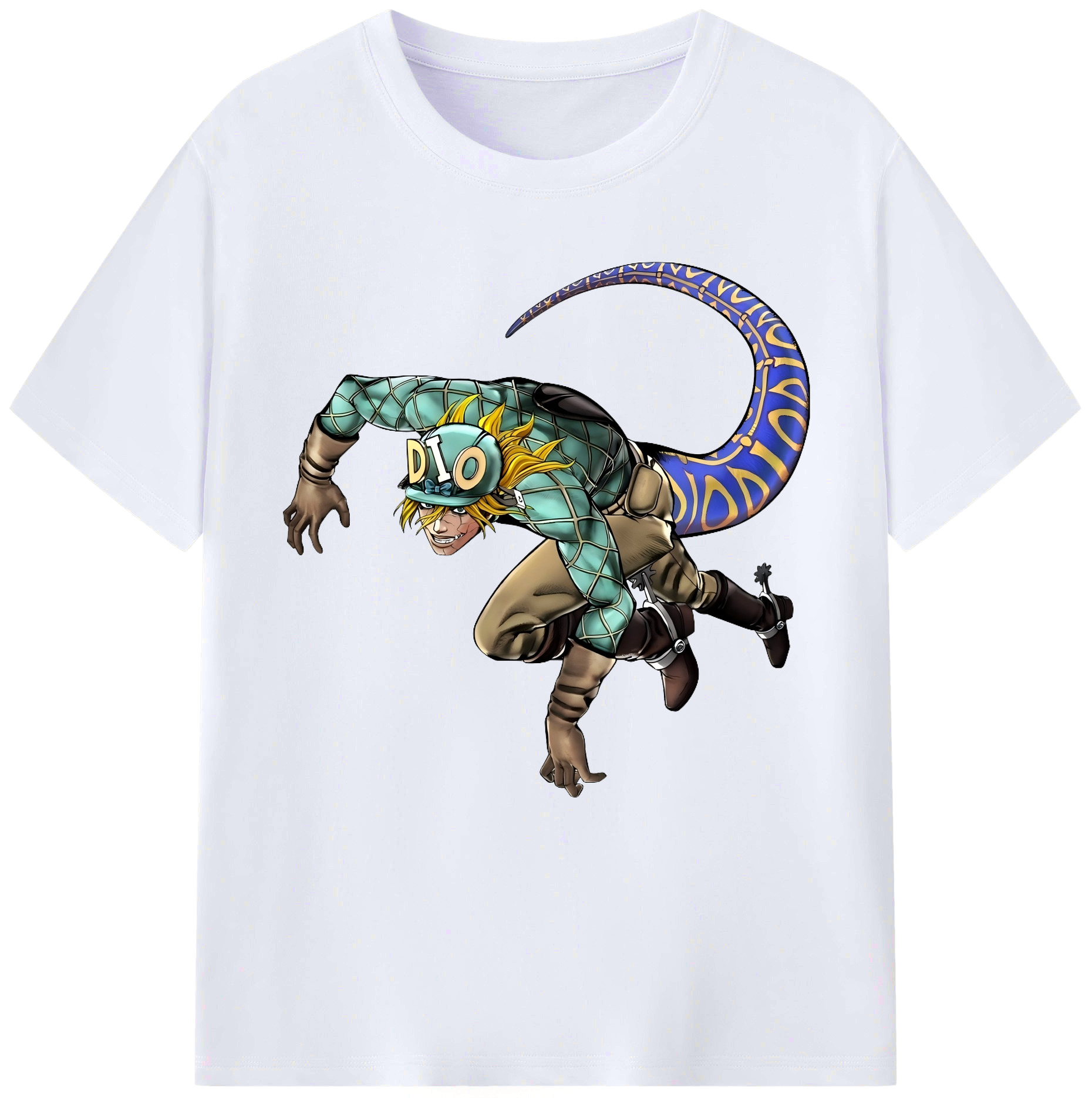 （画像用） ジョジョの奇妙な冒険 ディオ?ブランドー JoJo's Bizarre Adventure Dio Brando レディースカジュアルプリントTシャツ（綿100％）