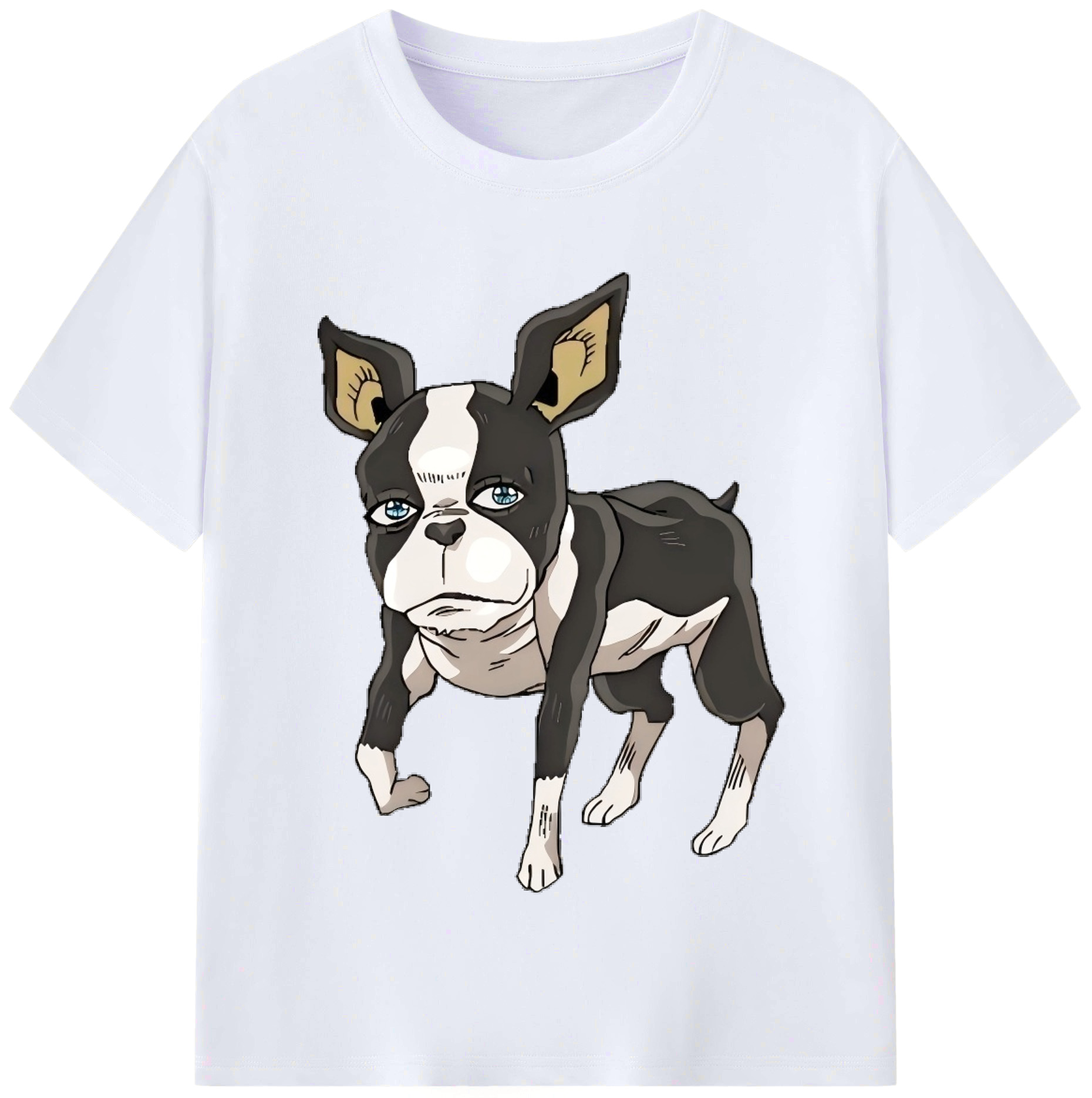 （画像用） ジョジョの奇妙な冒険 イギー JoJo's Bizarre Adventure Iggy レディースカジュアルプリントTシャツ（綿100％）