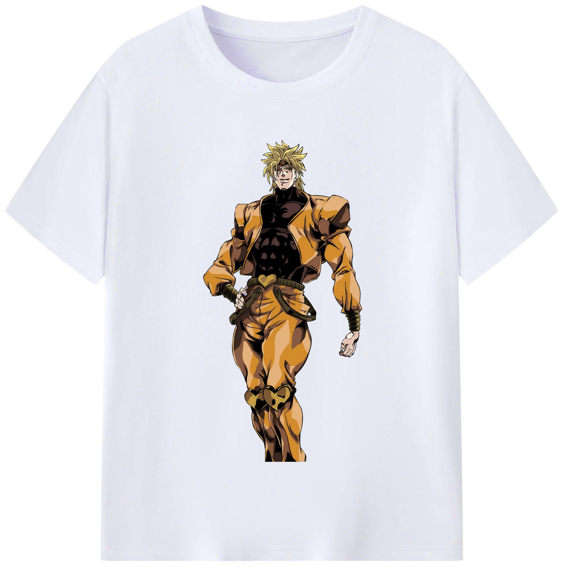 （画像用） ジョジョの奇妙な冒険 ディオ?ブランドー JoJo's Bizarre Adventure Dio Brando レディースカジュアルプリントTシャツ（綿100％）