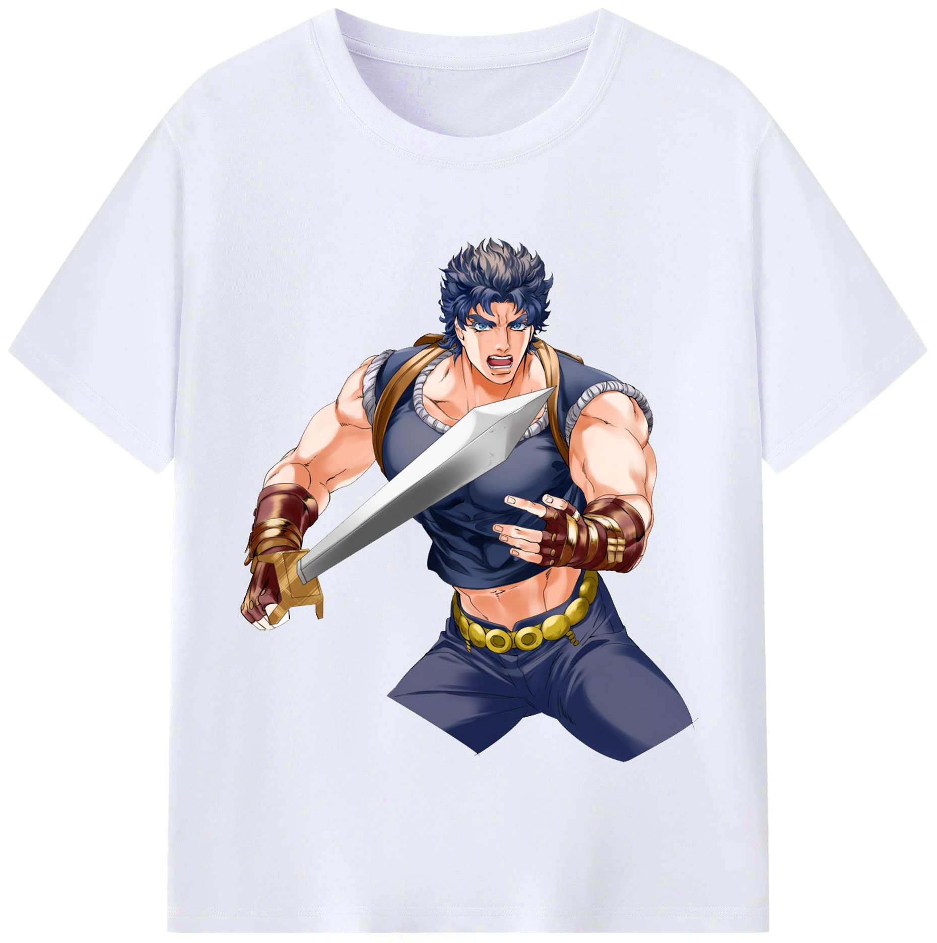 （画像用） ジョジョの奇妙な冒険 /ジョナサン?ジョースター JoJo's Bizarre Adventure Jonathan Joestar レディースカジュアルプリントTシャツ（綿100％）