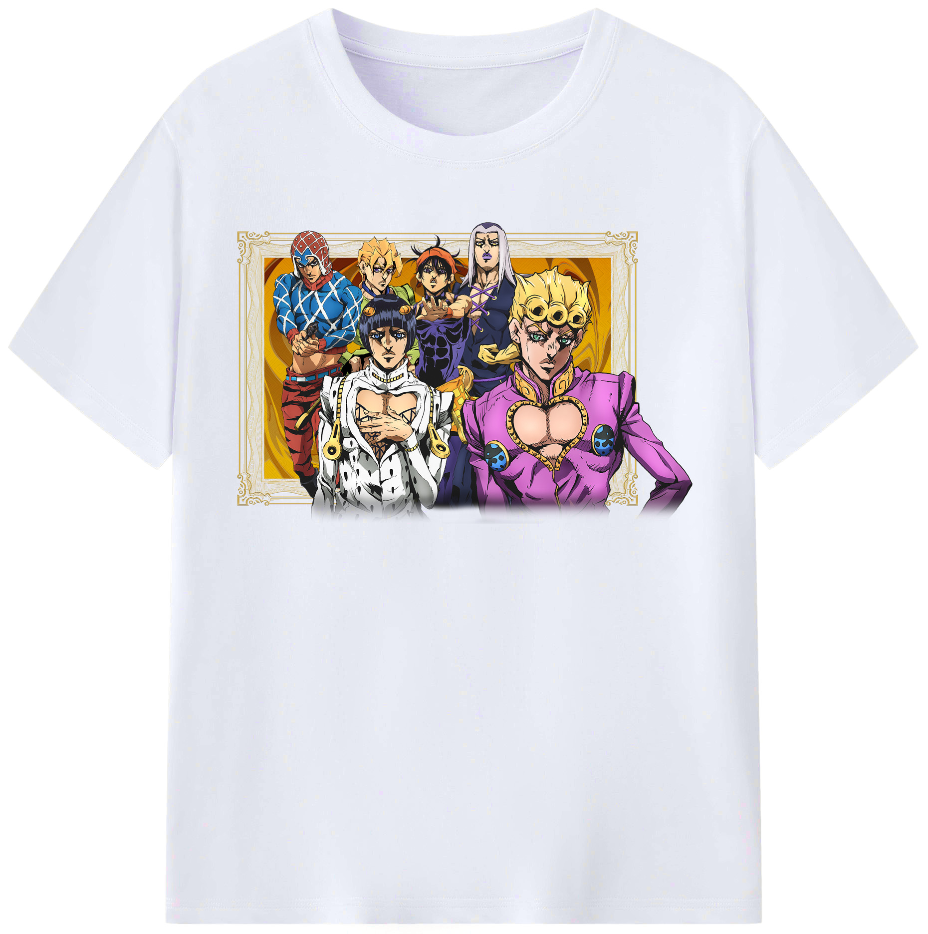 （画像用） ジョジョの奇妙な冒険 ジョルノ?ジョバァーナ JoJo's Bizarre Adventure Giorno Giovanna レディースカジュアルプリントTシャツ（綿100％）