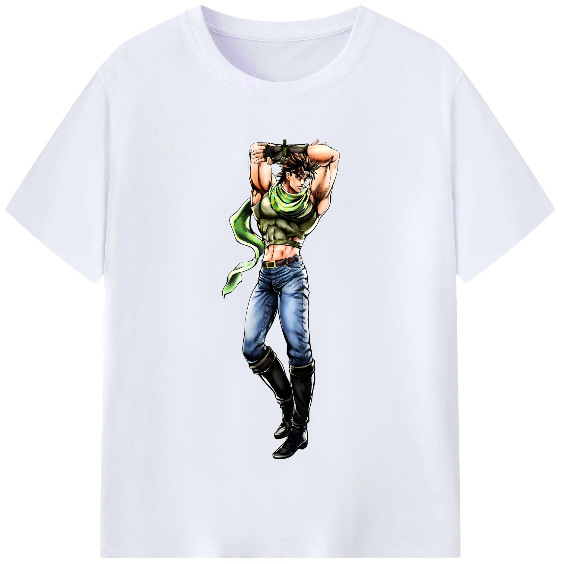 （画像用） ジョジョの奇妙な冒険 ジョセフ?ジョースター JoJo's Bizarre Adventure Joseph Joestar レディースカジュアルプリントTシャツ（綿100％）