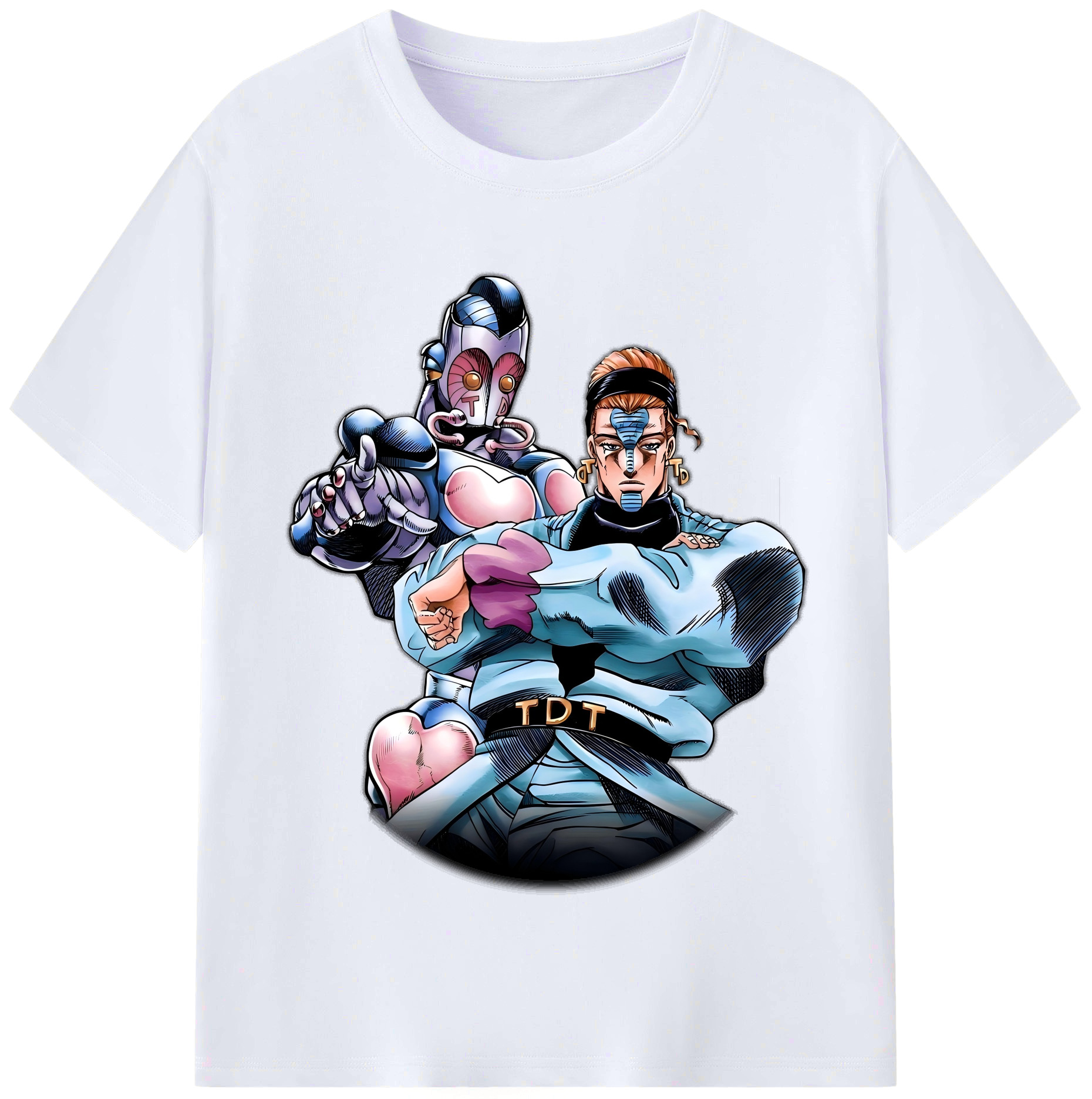 （画像用） ジョジョの奇妙な冒険 ひがしかた じょうすけ JoJo's Bizarre Adventure Higashikata Josuke レディースカジュアルプリントTシャツ（綿100％）