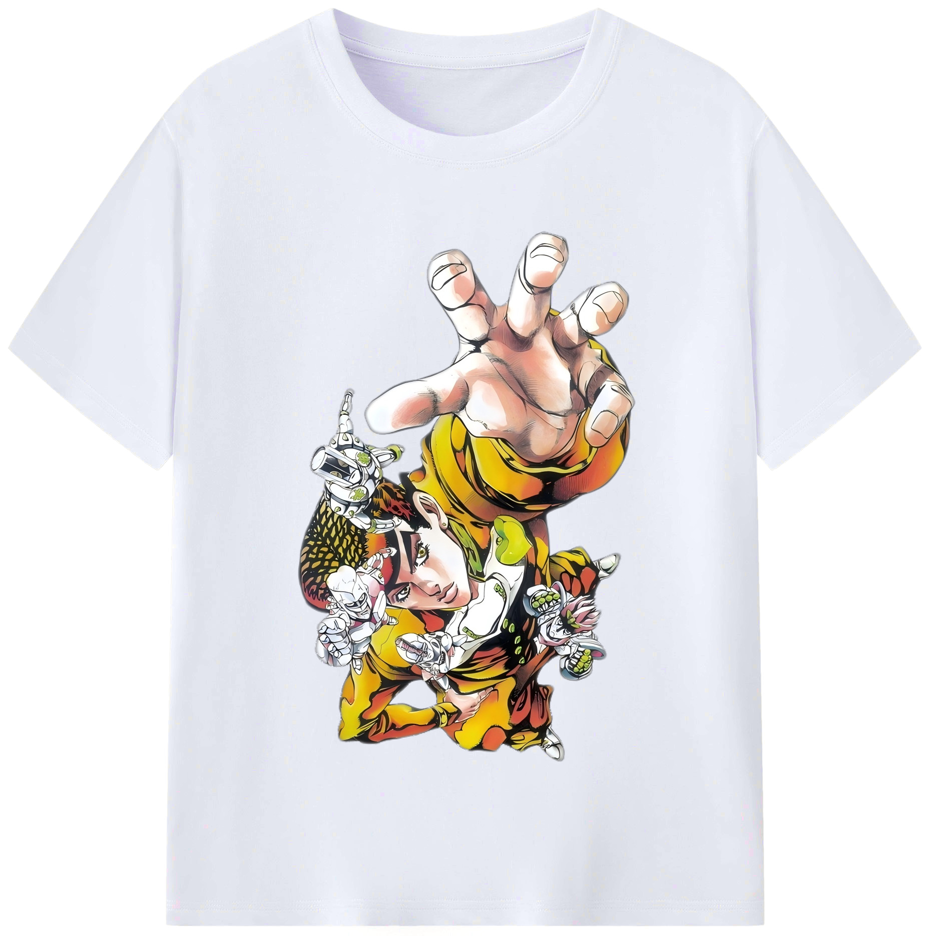 （画像用） ジョジョの奇妙な冒険 ひがしかた じょうすけ JoJo's Bizarre Adventure Higashikata Josuke レディースカジュアルプリントTシャツ（綿100％）