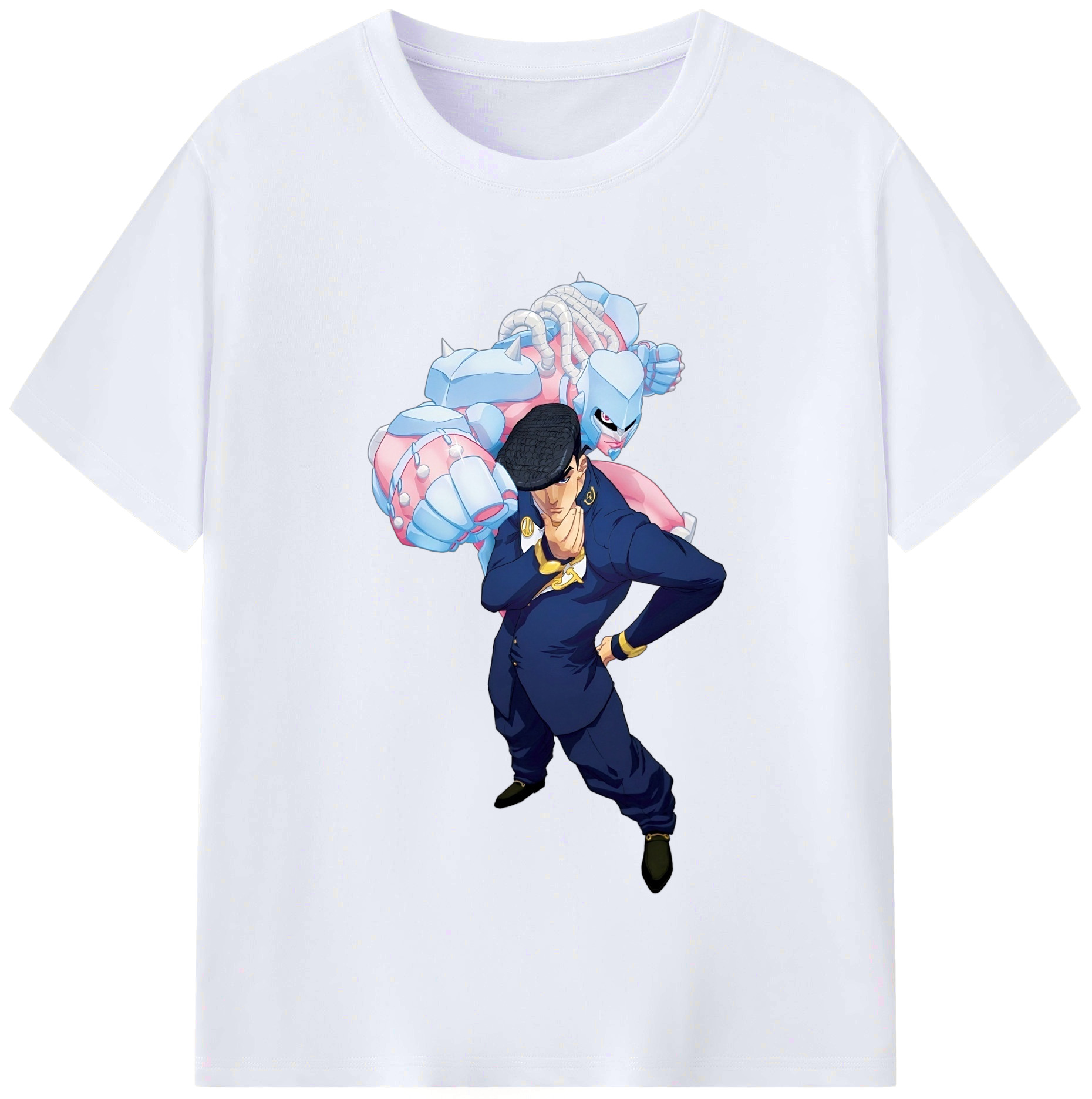 （画像用） ジョジョの奇妙な冒険 ひがしかた じょうすけ JoJo's Bizarre Adventure Higashikata Josuke レディースカジュアルプリントTシャツ（綿100％）