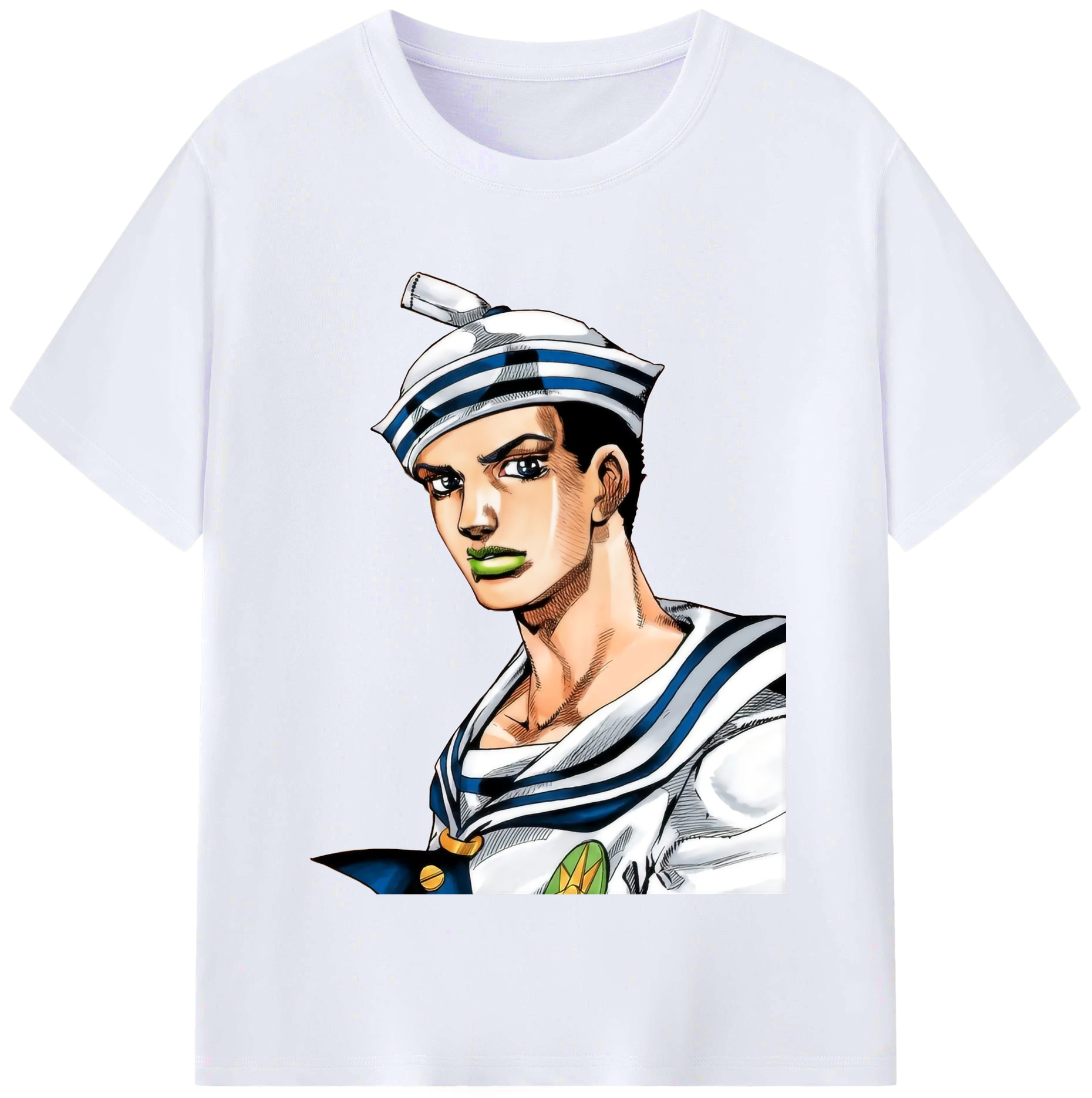 （画像用） ジョジョの奇妙な冒険 東方定助 JoJo's Bizarre Adventure Higashikata Josuke レディースカジュアルプリントTシャツ（綿100％）