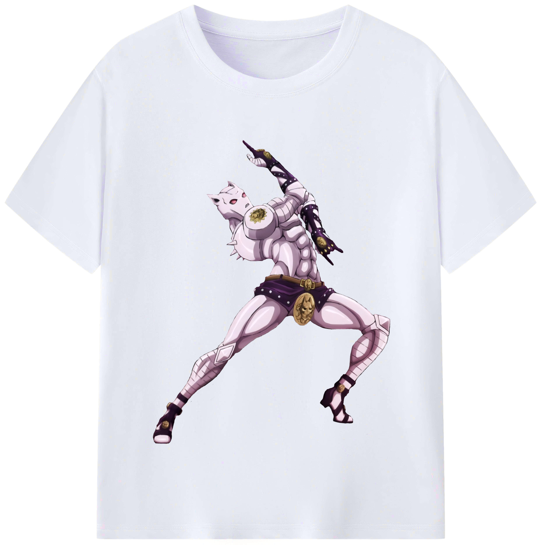 （画像用） ジョジョの奇妙な冒険 きら よしかげ JoJo's Bizarre Adventure Kira Yoshikage レディースカジュアルプリントTシャツ（綿100％）