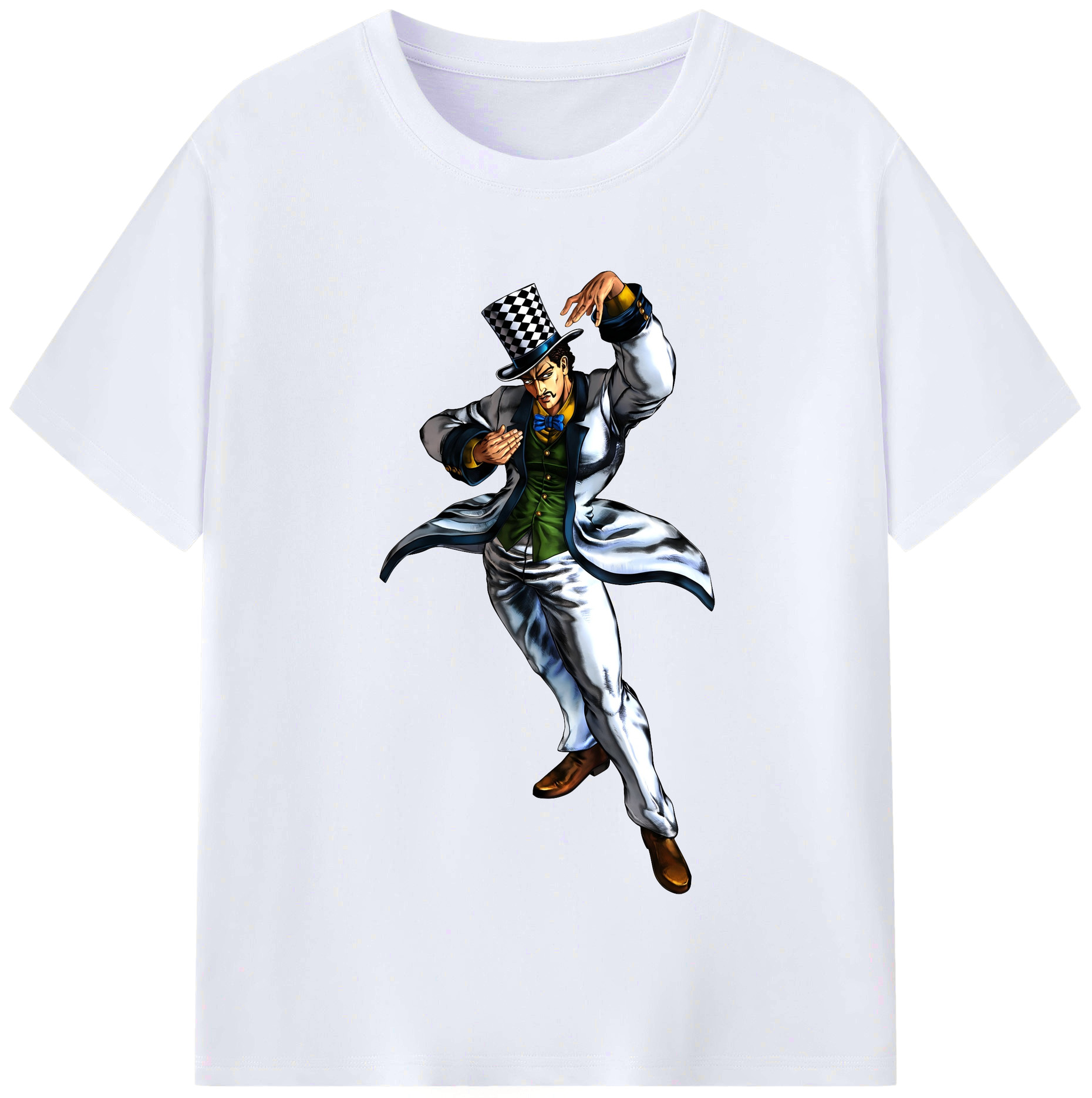 （画像用） ジョジョの奇妙な冒険 ウィル?アントニオ?ツェペリ JoJo's Bizarre Adventure Will Anthonio Zeppeli レディースカジュアルプリントTシャツ（綿100％）