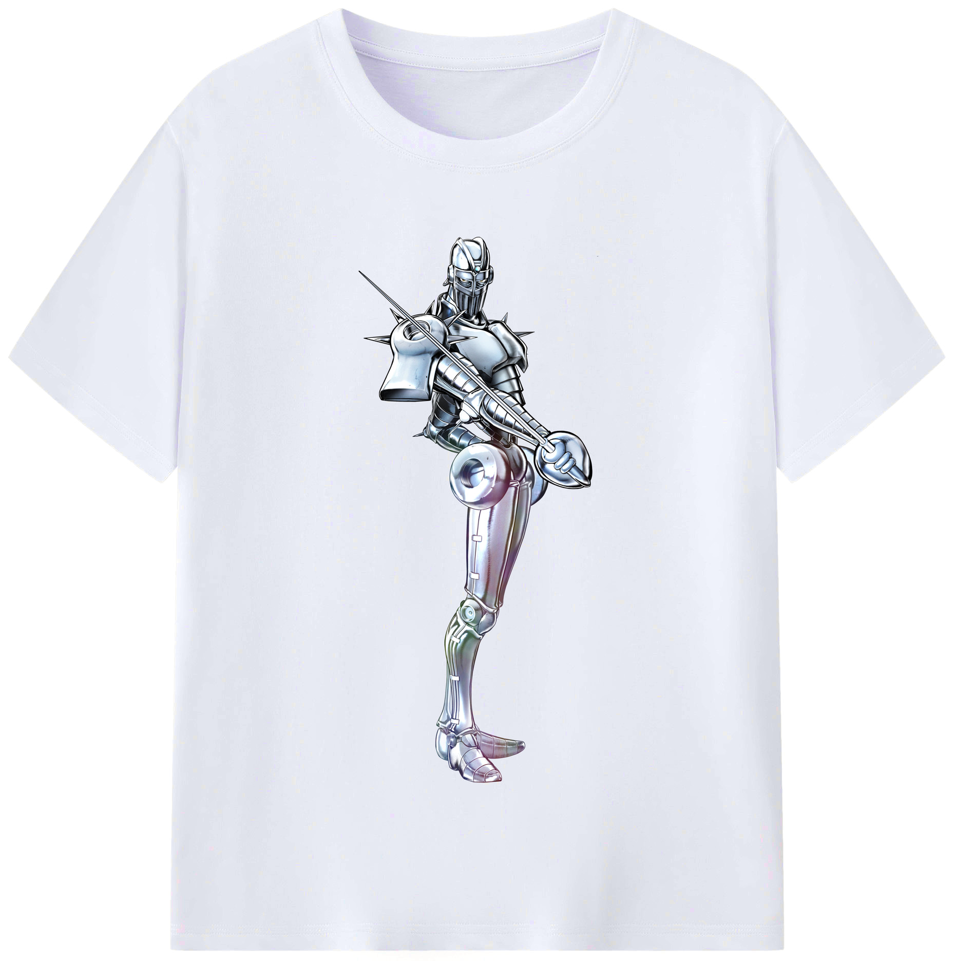 （画像用） ジョジョの奇妙な冒険 ジャン＝ピエール?ポルナレフ JoJo's Bizarre Adventure Jan Pierre Polnareff レディースカジュアルプリントTシャツ（綿100％）