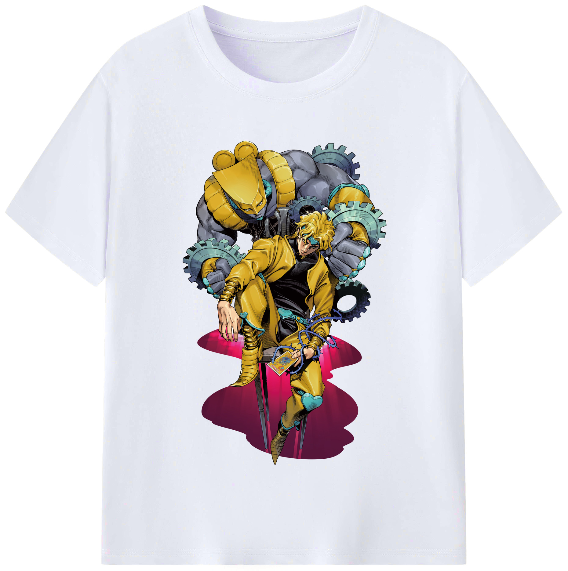 （画像用） ジョジョの奇妙な冒険 ディオ?ブランドー JoJo's Bizarre Adventure Dio Brando レディースカジュアルプリントTシャツ（綿100％）