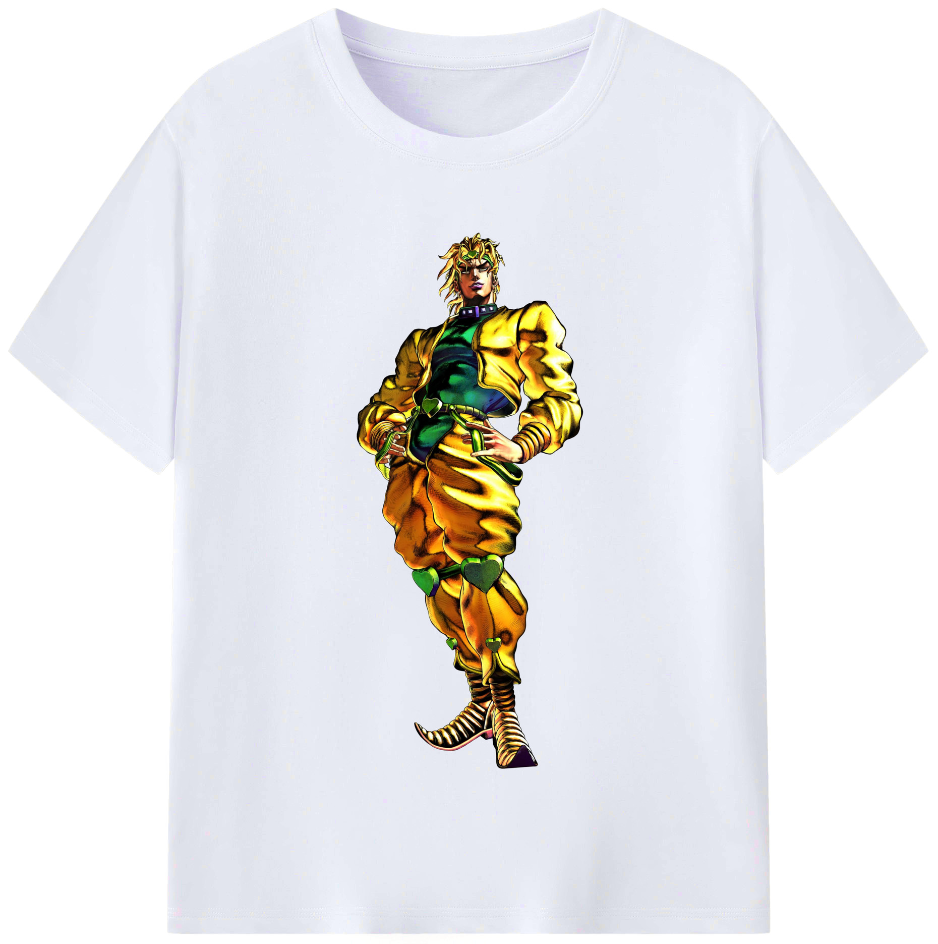 （画像用） ジョジョの奇妙な冒険 ディオ?ブランドー JoJo's Bizarre Adventure Dio Brando レディースカジュアルプリントTシャツ（綿100％）