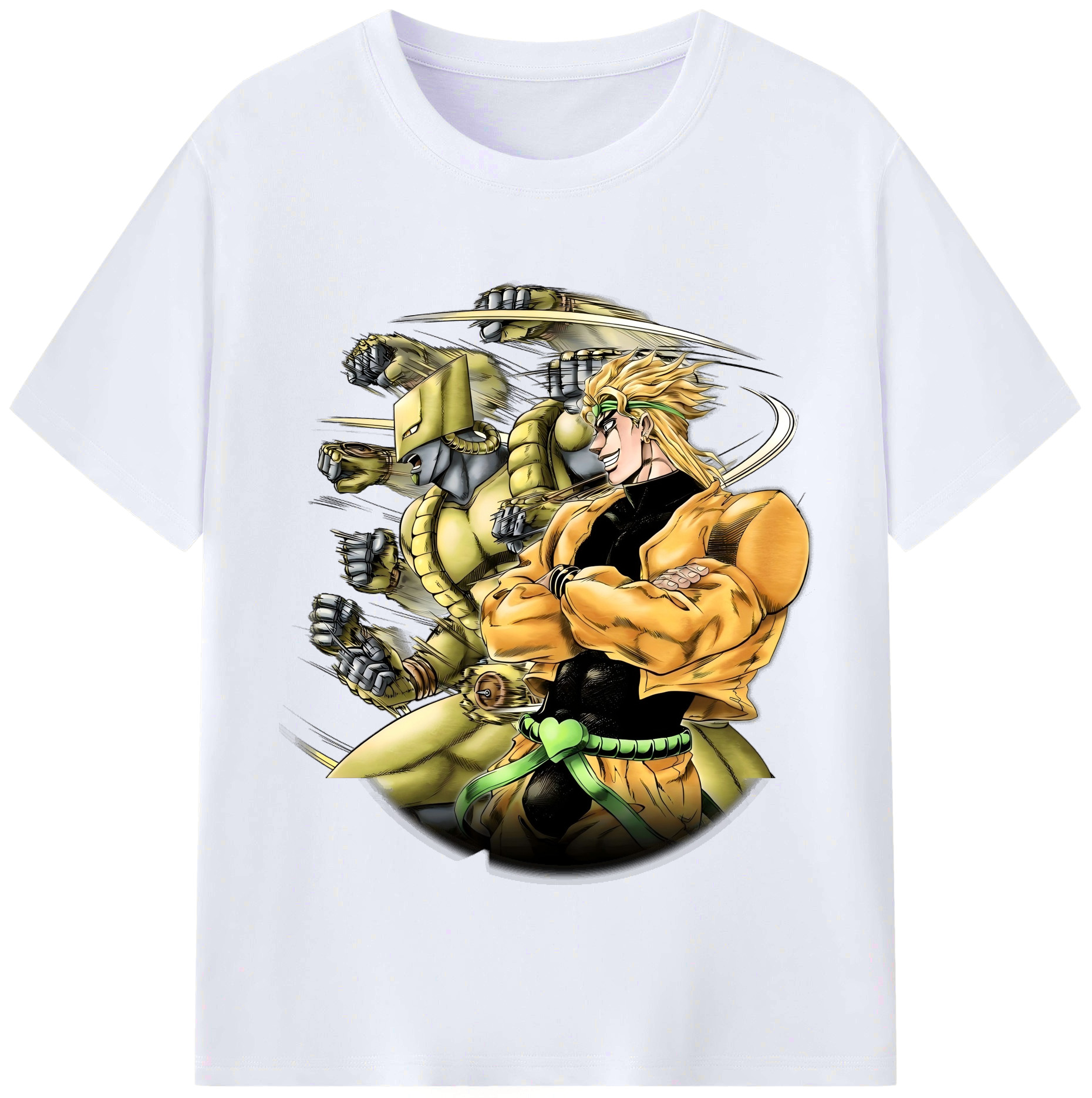 （画像用） ジョジョの奇妙な冒険 ディオ?ブランドー JoJo's Bizarre Adventure Dio Brando レディースカジュアルプリントTシャツ（綿100％）