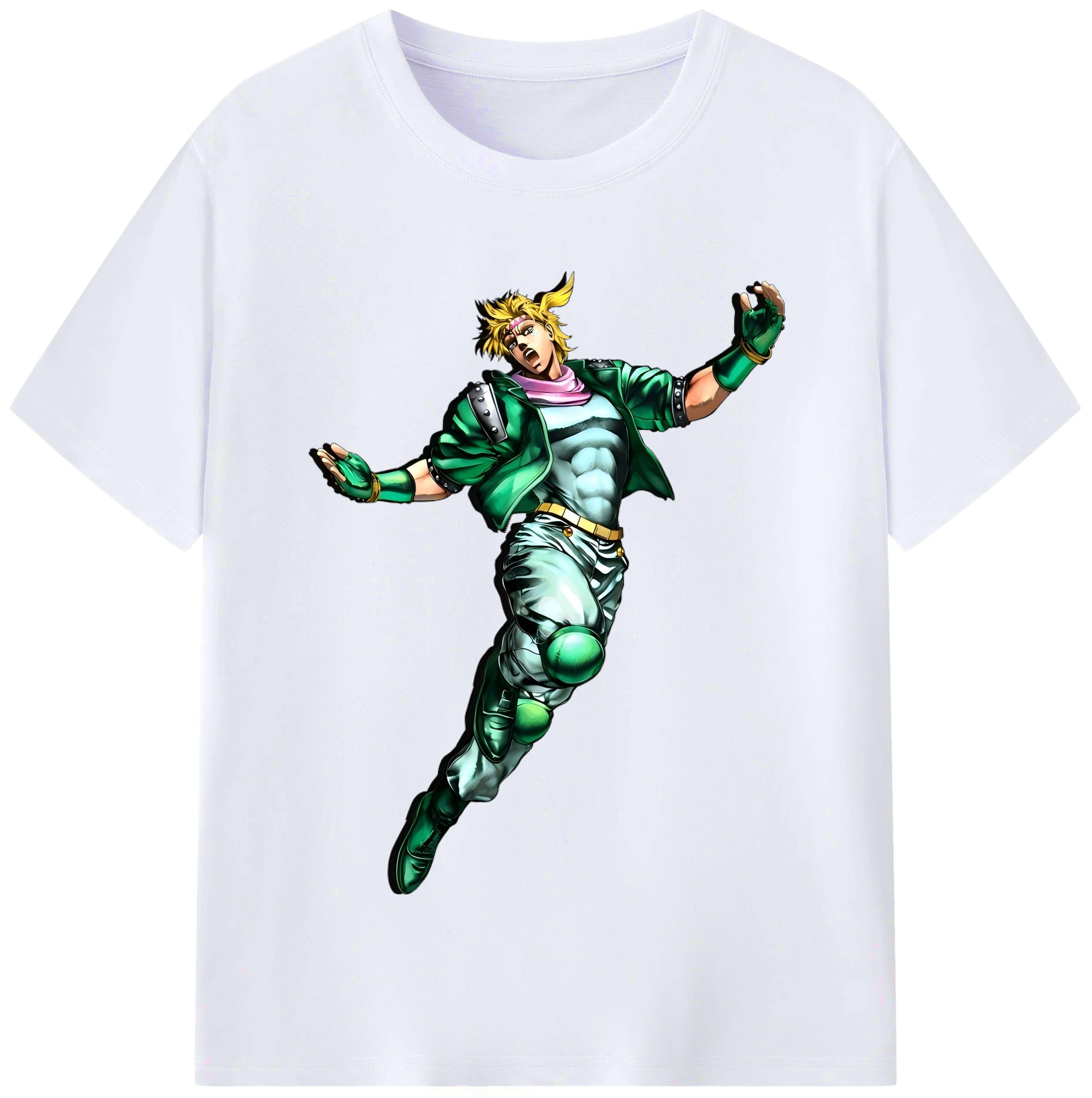 （画像用） ジョジョの奇妙な冒険 ディオ?ブランドー JoJo's Bizarre Adventure Dio Brando レディースカジュアルプリントTシャツ（綿100％）