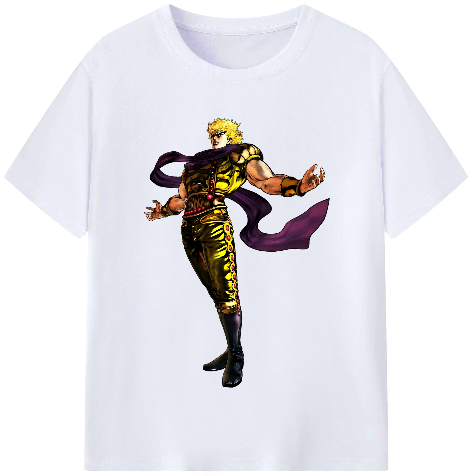 （画像用） ジョジョの奇妙な冒険 ディオ?ブランドー JoJo's Bizarre Adventure Dio Brando レディースカジュアルプリントTシャツ（綿100％）