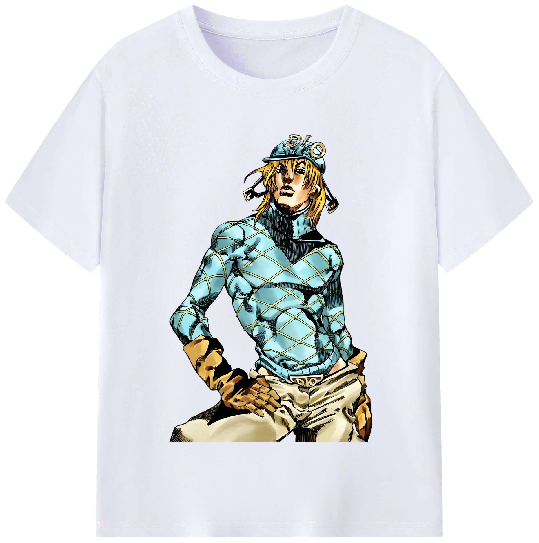 （画像用） ジョジョの奇妙な冒険 ディオ?ブランドー JoJo's Bizarre Adventure Dio Brando レディースカジュアルプリントTシャツ（綿100％）