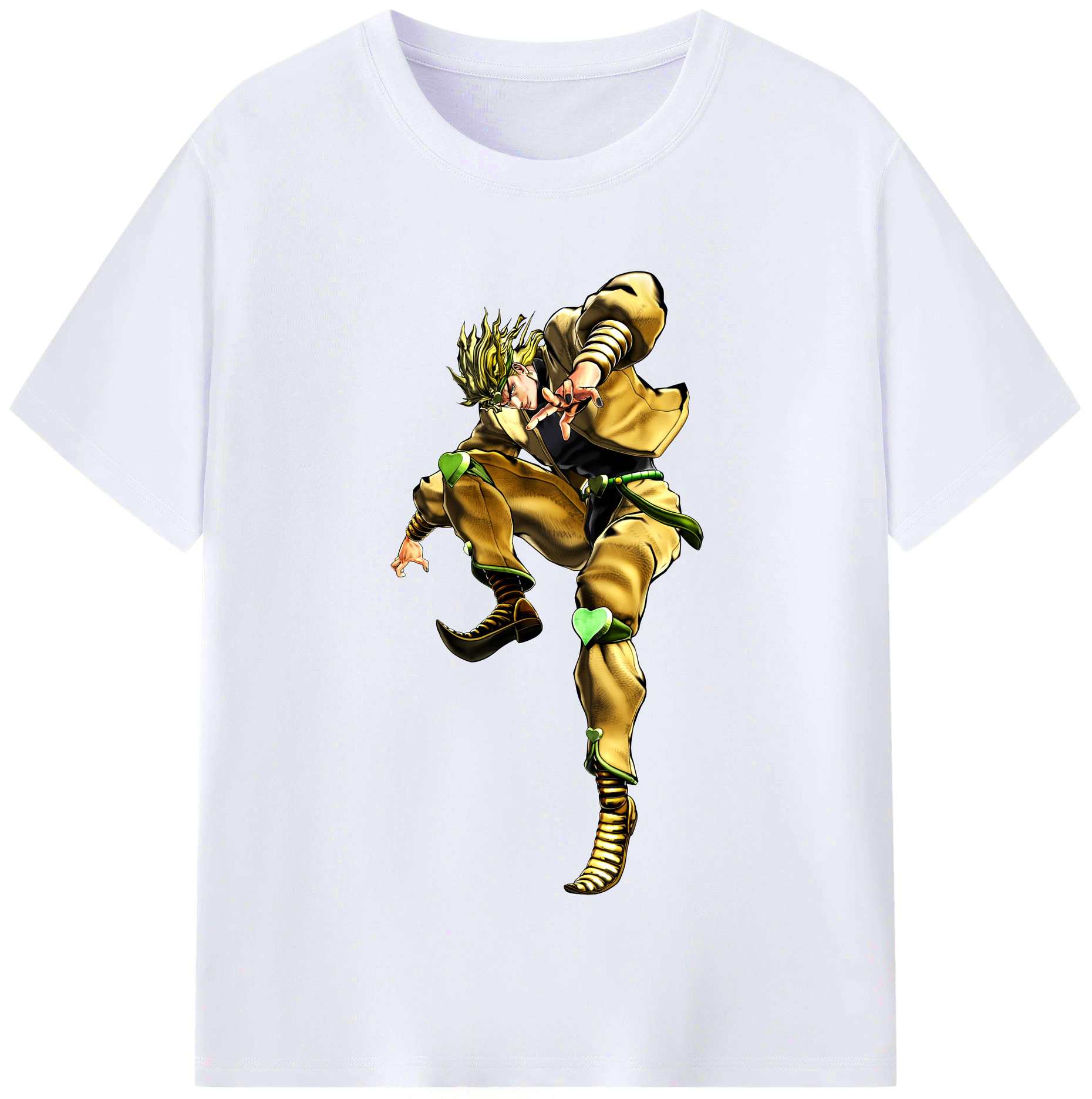 （画像用） ジョジョの奇妙な冒険 ディオ?ブランドー JoJo's Bizarre Adventure Dio Brando レディースカジュアルプリントTシャツ（綿100％）