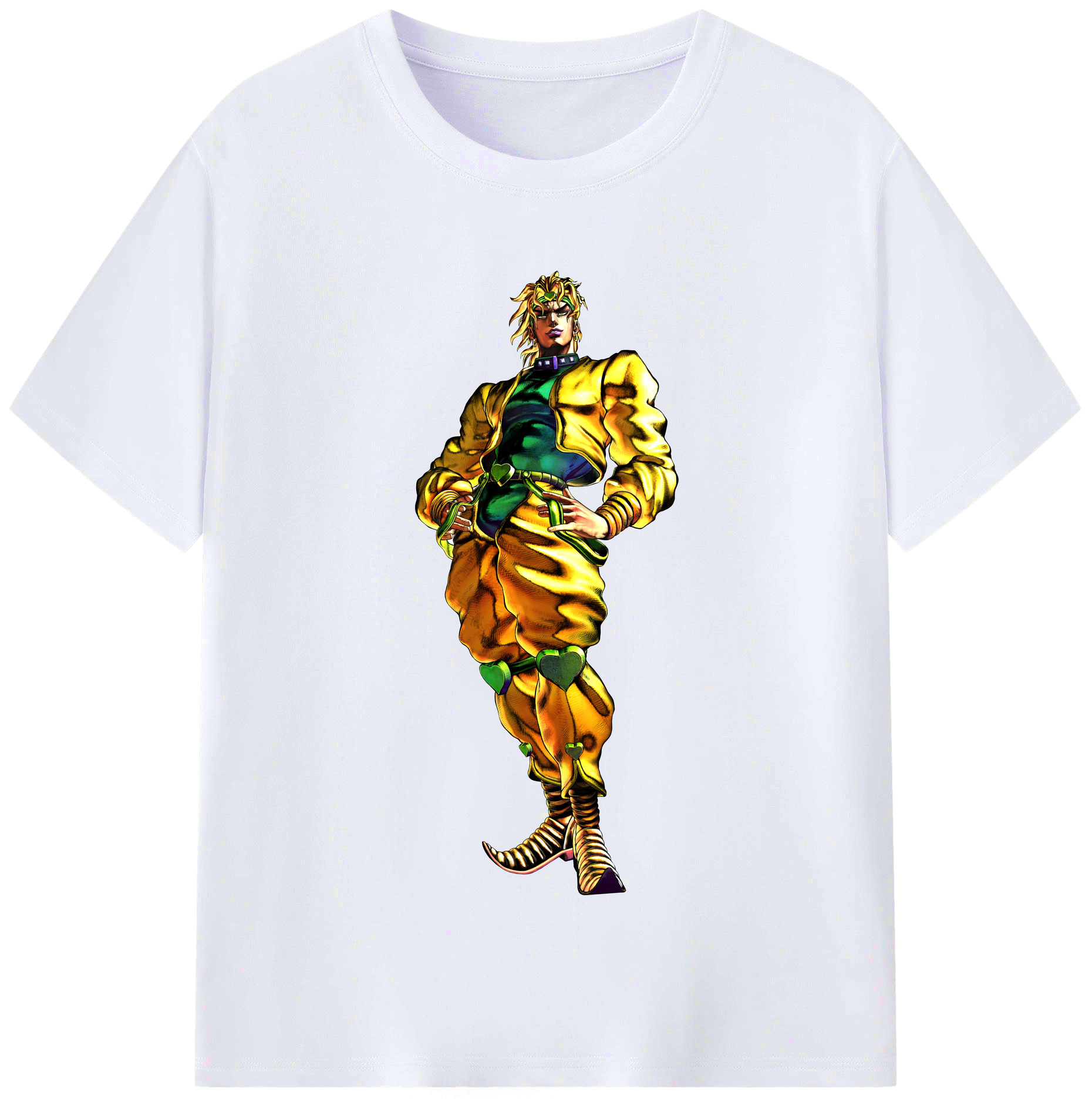 （画像用） ジョジョの奇妙な冒険 ディオ?ブランドー JoJo's Bizarre Adventure Dio Brando レディースカジュアルプリントTシャツ（綿100％）