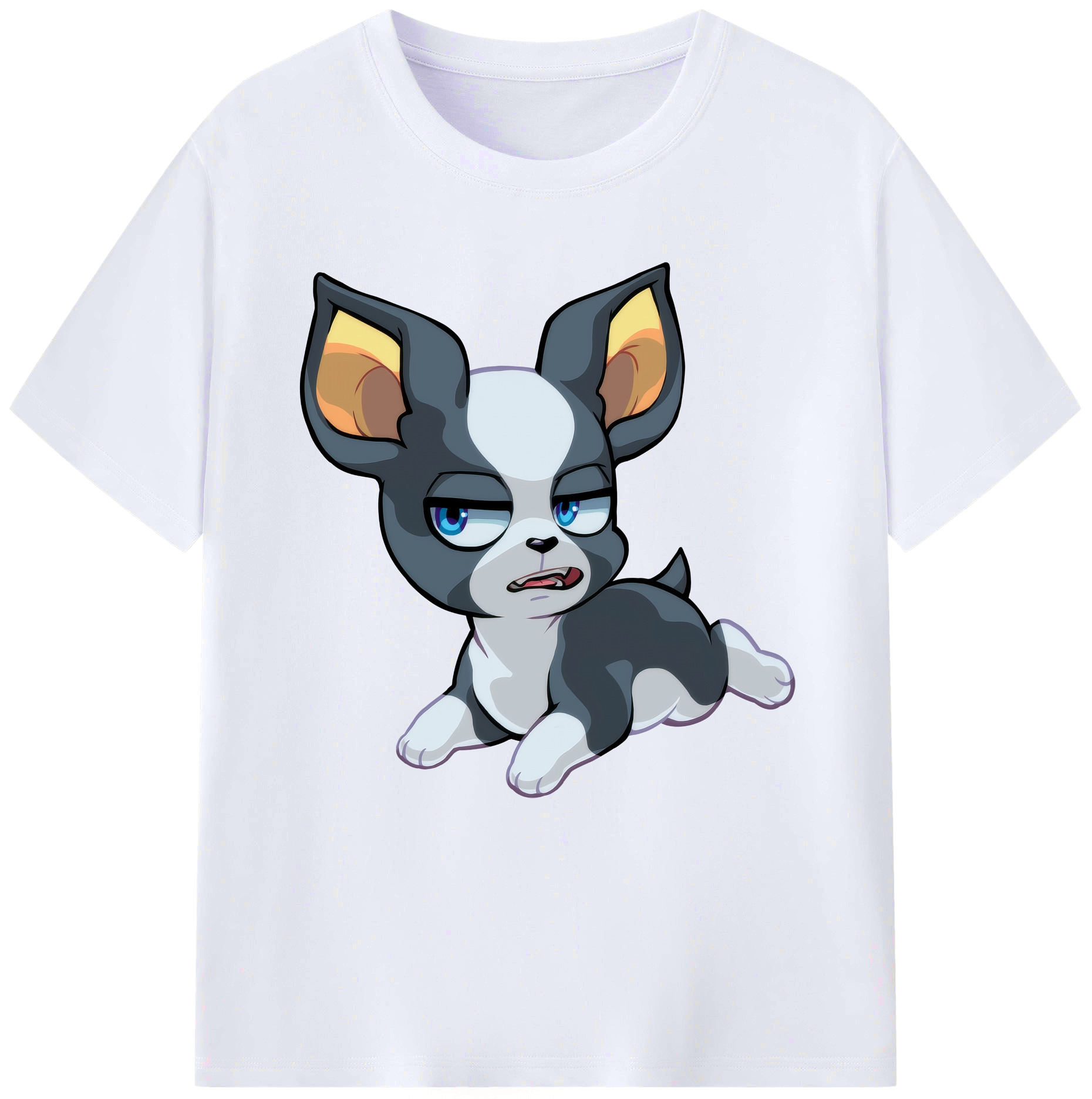 （画像用） ジョジョの奇妙な冒険 イギー JoJo's Bizarre Adventure Iggy レディースカジュアルプリントTシャツ（綿100％）