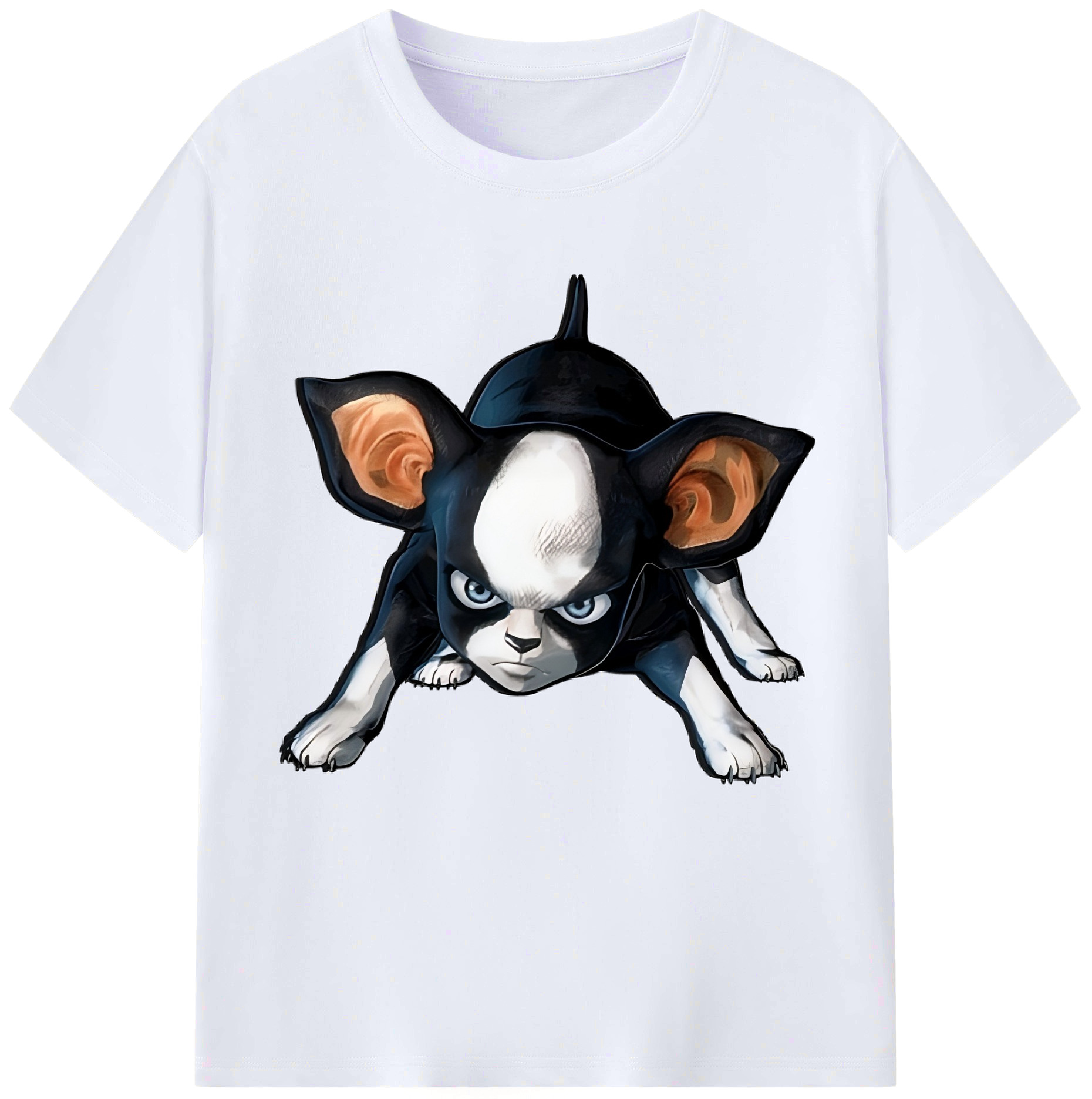 （画像用） ジョジョの奇妙な冒険 イギー JoJo's Bizarre Adventure Iggy レディースカジュアルプリントTシャツ（綿100％）