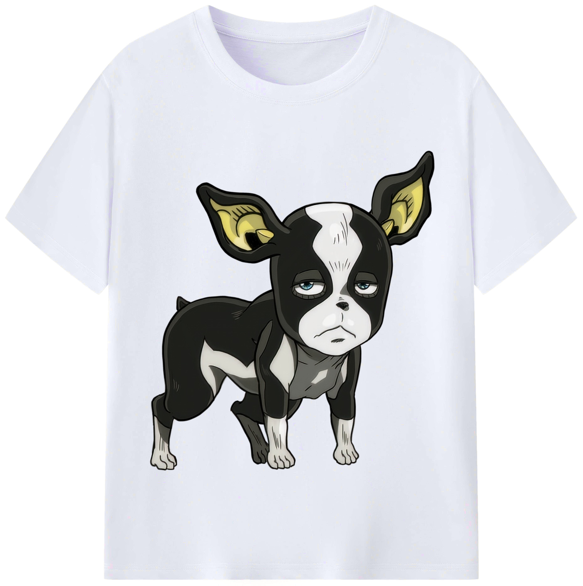 （画像用） ジョジョの奇妙な冒険 イギー JoJo's Bizarre Adventure Iggy レディースカジュアルプリントTシャツ（綿100％）