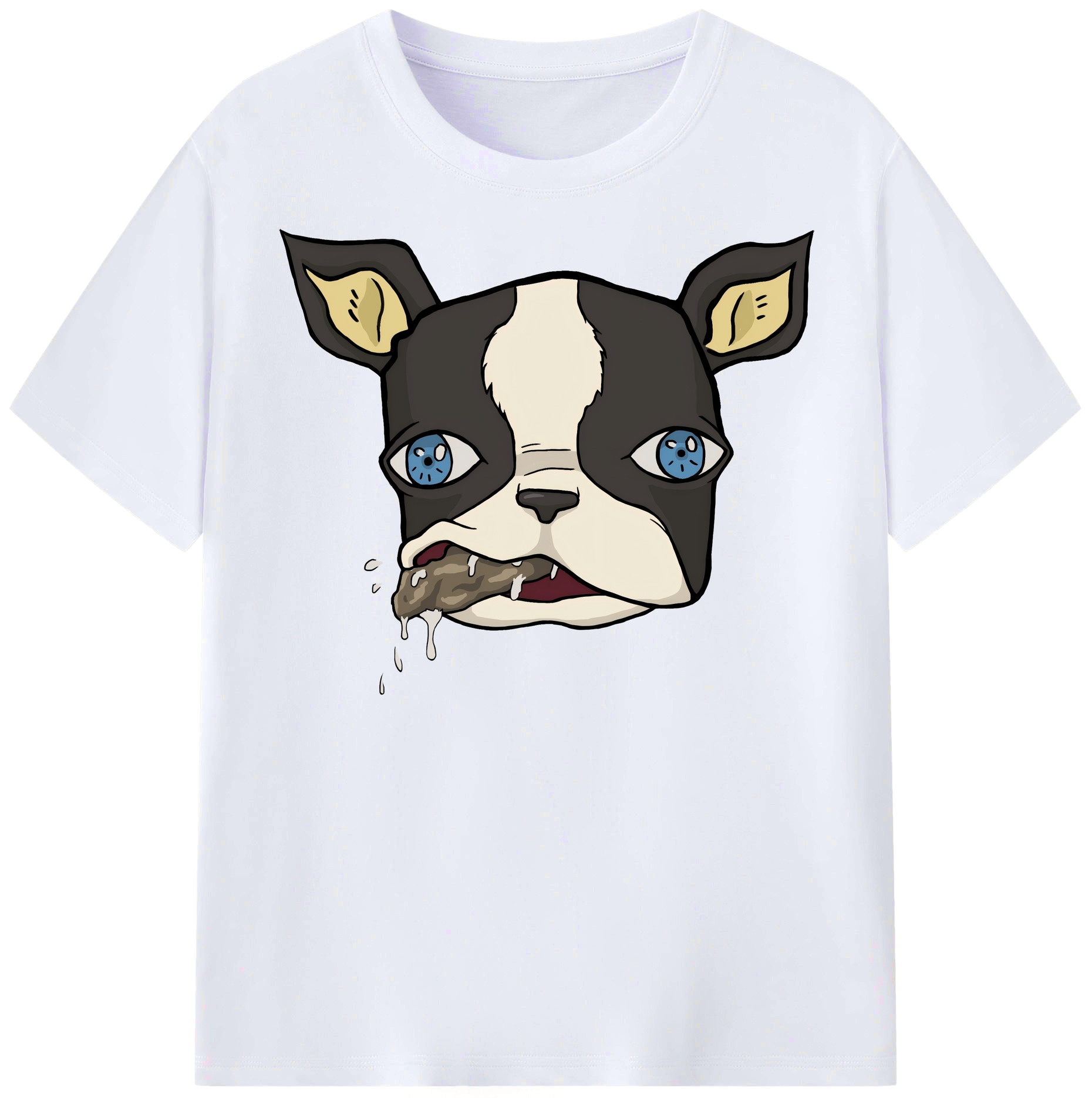 （画像用） ジョジョの奇妙な冒険 イギー JoJo's Bizarre Adventure Iggy レディースカジュアルプリントTシャツ（綿100％）