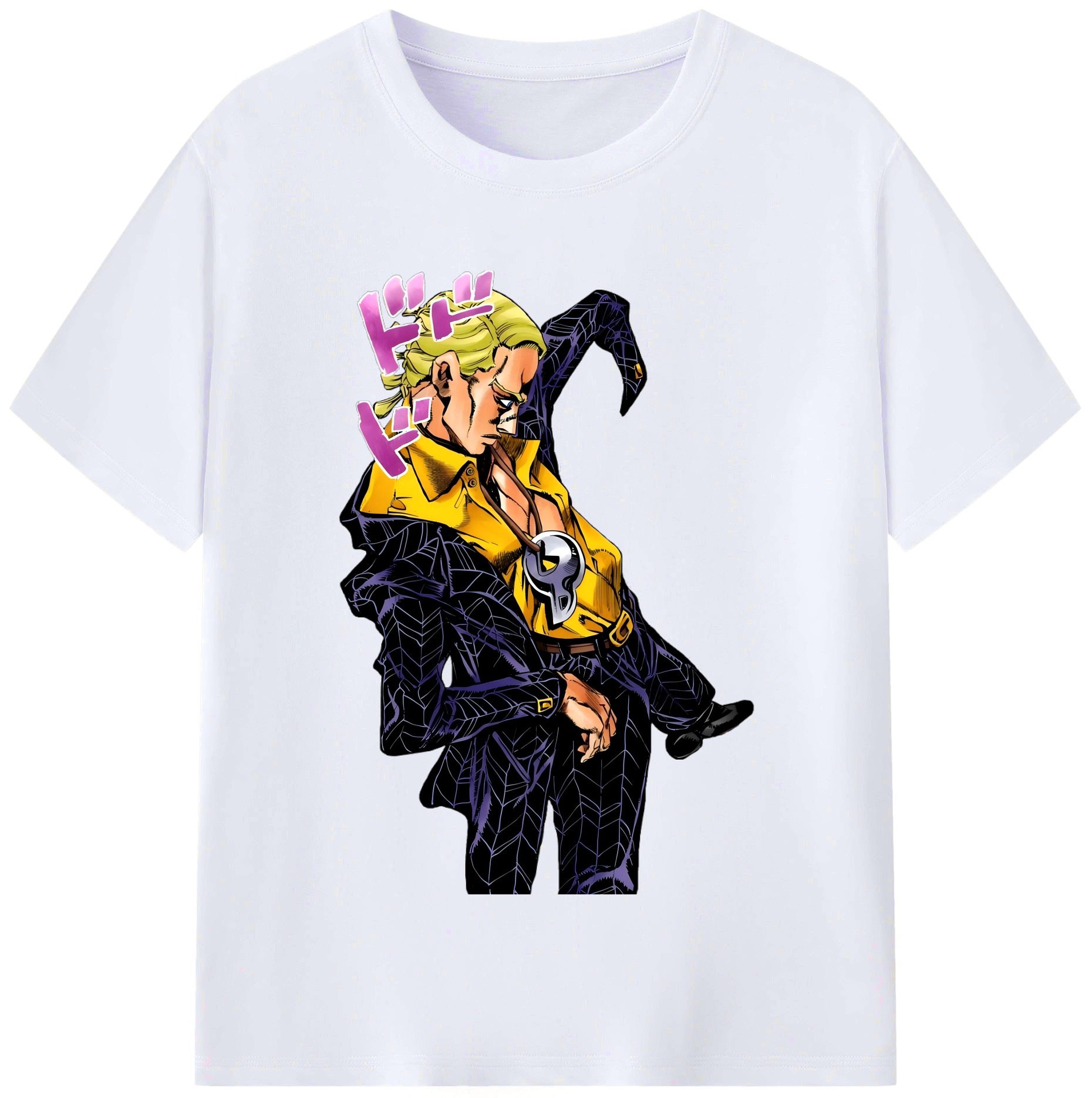 （画像用） ジョジョの奇妙な冒険 プロシュート JoJo's Bizarre Adventure Prosciutto レディースカジュアルプリントTシャツ（綿100％）