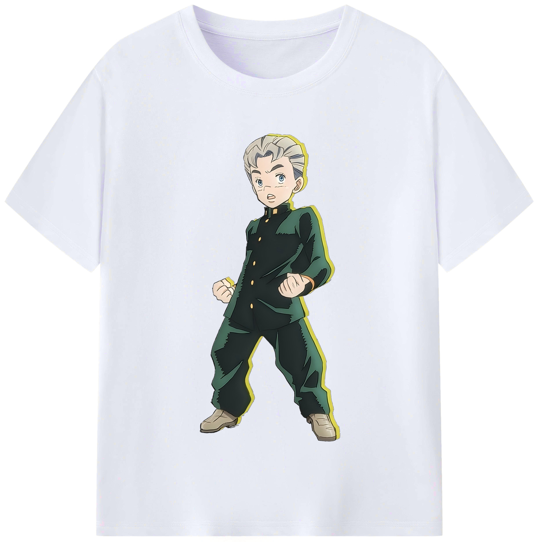 （画像用） ジョジョの奇妙な冒険 広瀨康一 JoJo's Bizarre Adventure Hirose Koichi レディースカジュアルプリントTシャツ（綿100％）