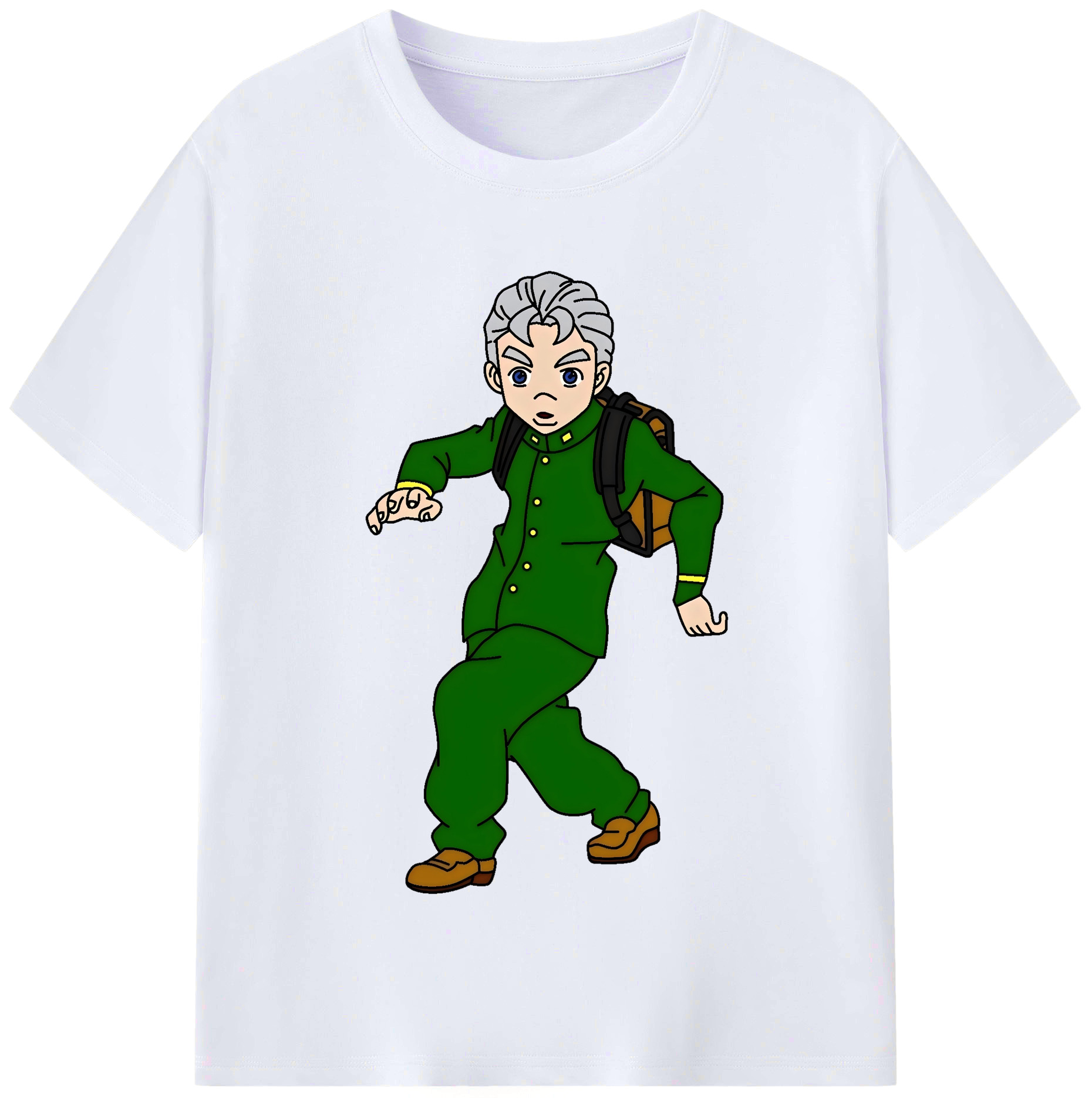 （画像用） ジョジョの奇妙な冒険 広瀨康一 JoJo's Bizarre Adventure Hirose Koichi レディースカジュアルプリントTシャツ（綿100％）