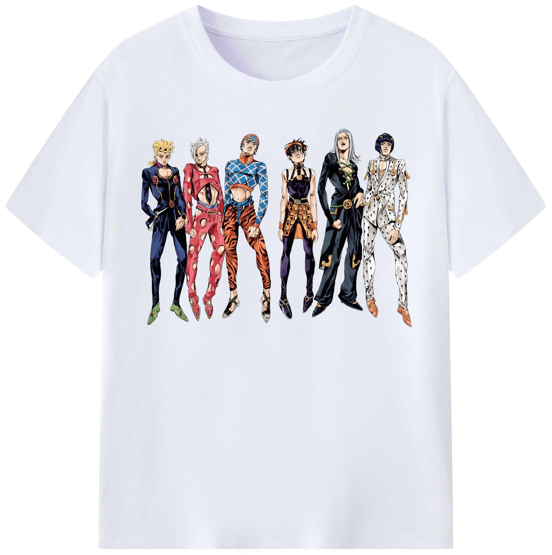 （画像用） ジョジョの奇妙な冒険 JoJo's Bizarre Adventure レディースカジュアルプリントTシャツ（綿100％）