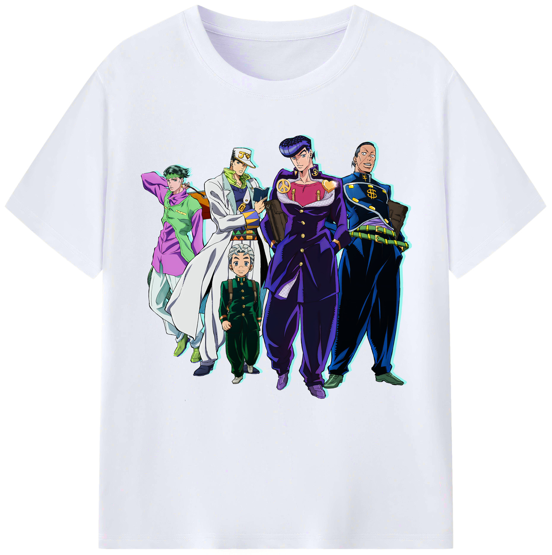 （画像用） ジョジョの奇妙な冒険 JoJo's Bizarre Adventure レディースカジュアルプリントTシャツ（綿100％）