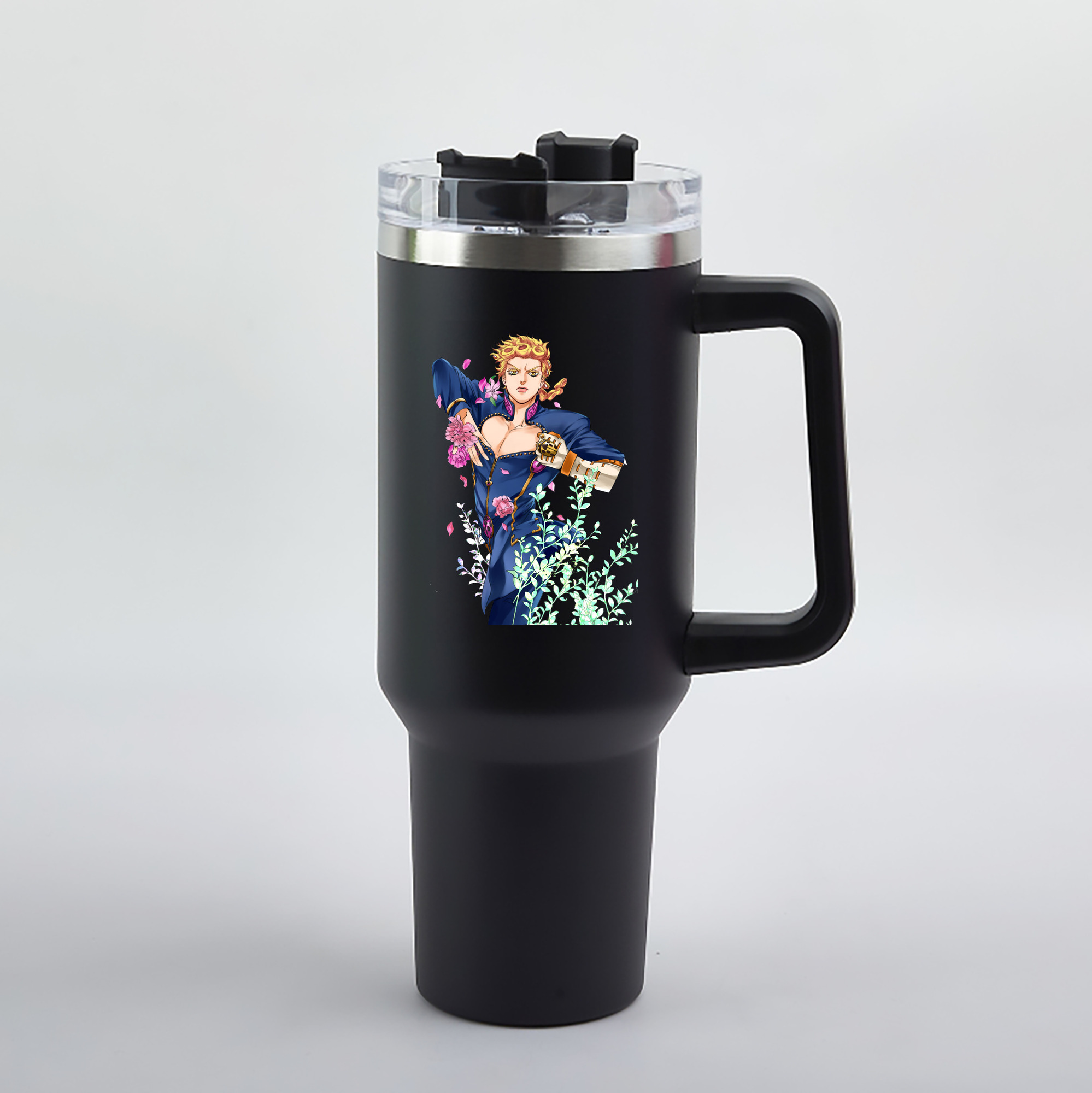 （画像用） ジョジョの奇妙な冒険 ジョルノ?ジョバァーナ JoJo's Bizarre Adventure Giorno Giovanna 1200mL車用タンブラー（カラープリント）