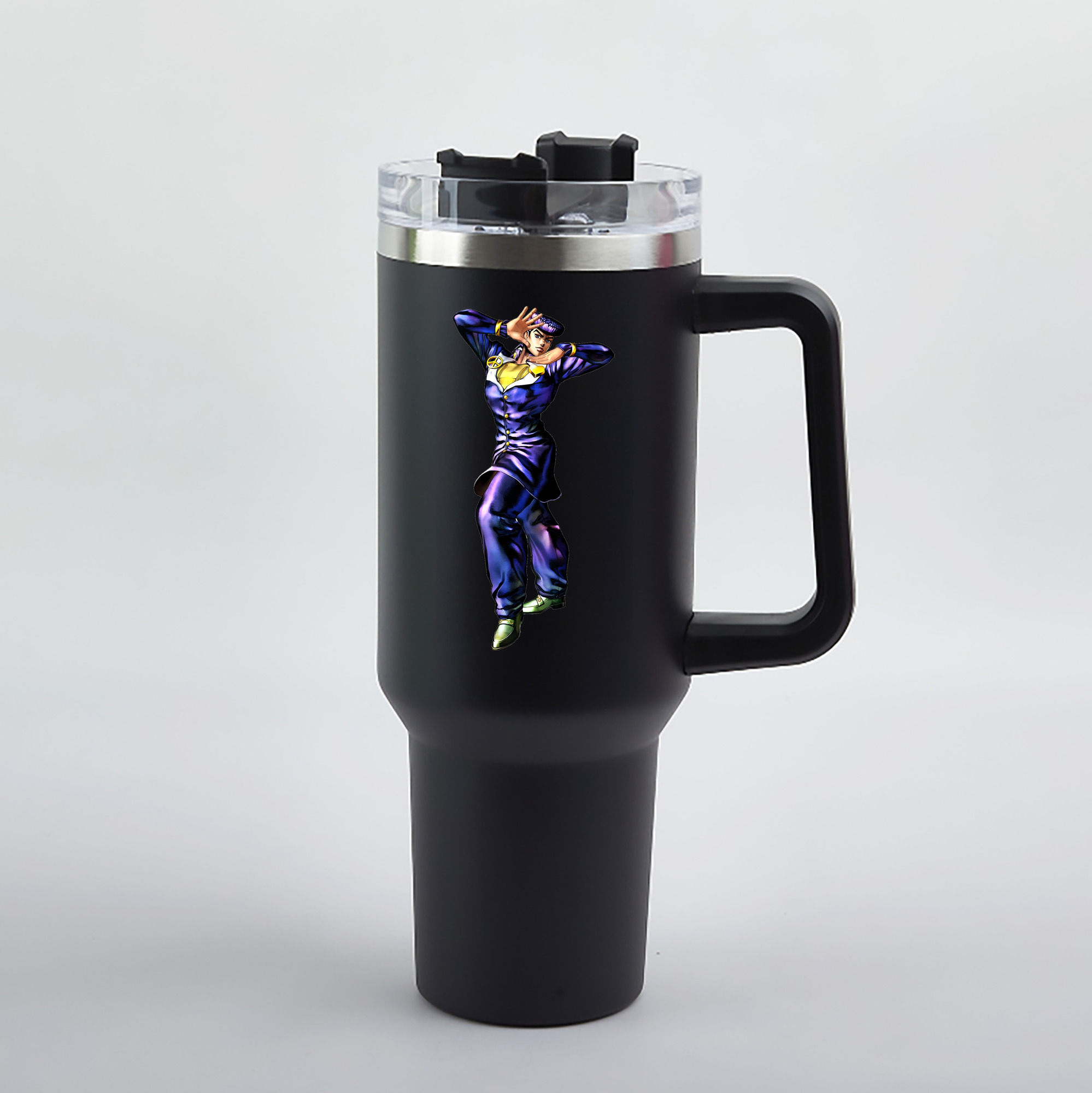 （画像用） ジョジョの奇妙な冒険 ひがしかた じょうすけ JoJo's Bizarre Adventure Higashikata Josuke 1200mL車用タンブラー（カラープリント）