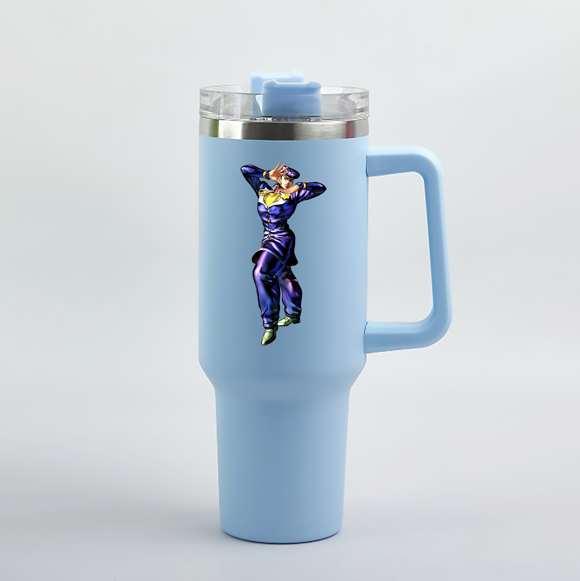 （画像用） ジョジョの奇妙な冒険 ひがしかた じょうすけ JoJo's Bizarre Adventure Higashikata Josuke 1200mL車用タンブラー（カラープリント）