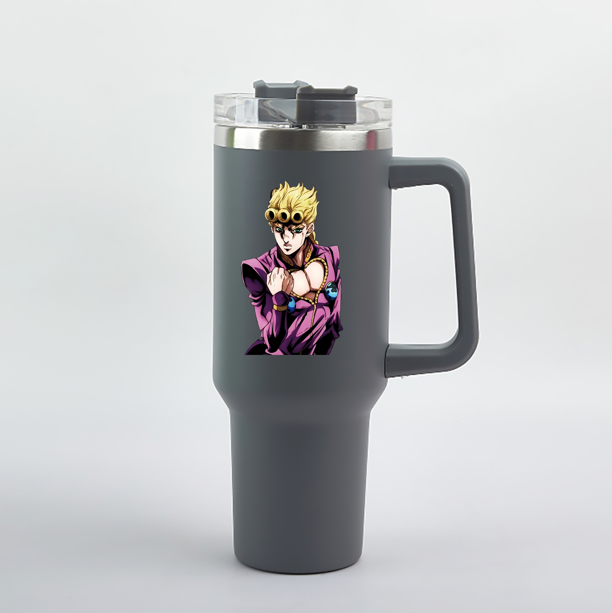 （画像用） ジョジョの奇妙な冒険 ジョルノ?ジョバァーナ JoJo's Bizarre Adventure Giorno Giovanna 1200mL車用タンブラー（カラープリント）