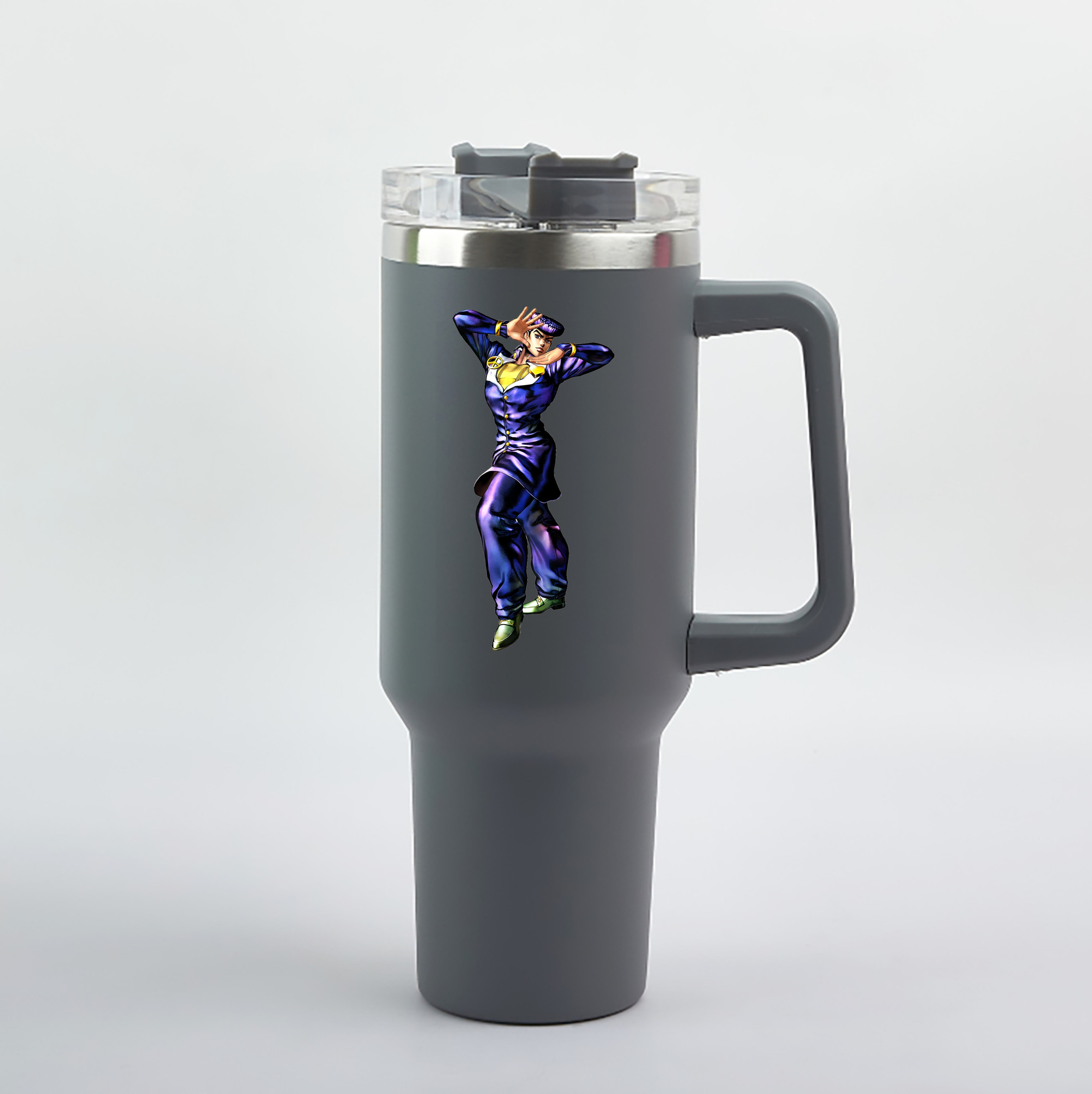 （画像用） ジョジョの奇妙な冒険 ひがしかた じょうすけ JoJo's Bizarre Adventure Higashikata Josuke 1200mL車用タンブラー（カラープリント）