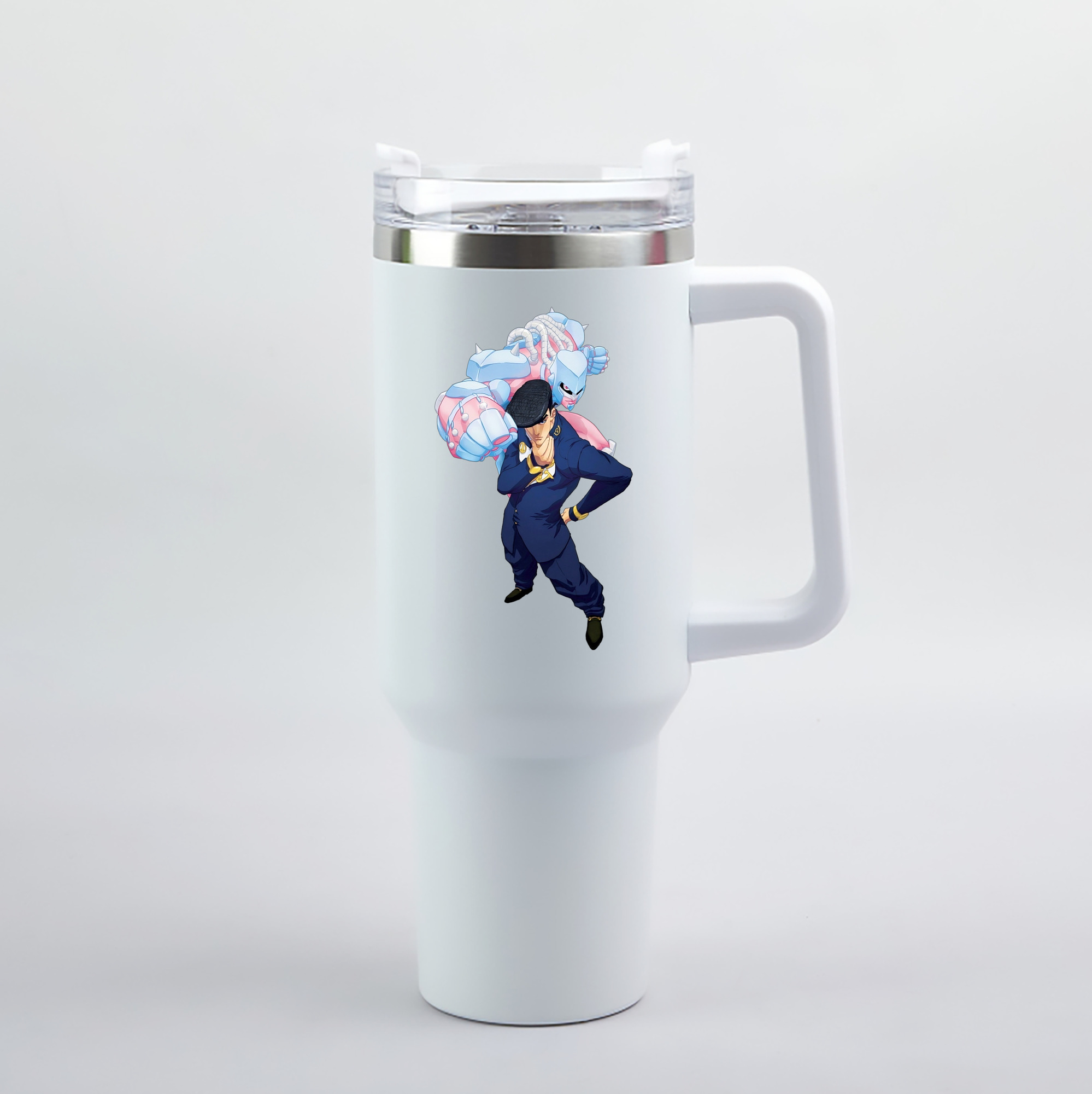 （画像用） ジョジョの奇妙な冒険 ひがしかた じょうすけ JoJo's Bizarre Adventure Higashikata Josuke 1200mL車用タンブラー（カラープリント）