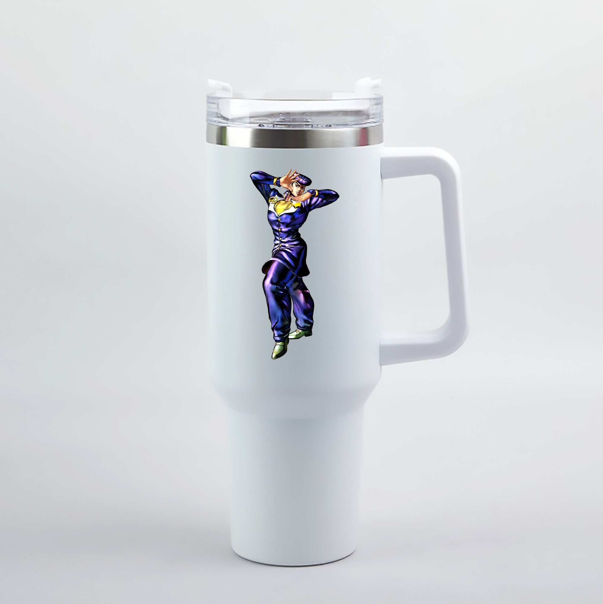 （画像用） ジョジョの奇妙な冒険 ひがしかた じょうすけ JoJo's Bizarre Adventure Higashikata Josuke 1200mL車用タンブラー（カラープリント）
