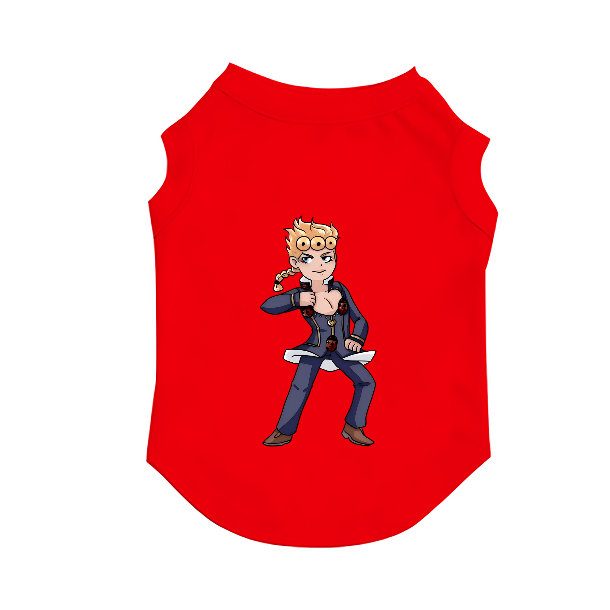 （画像用） ジョジョの奇妙な冒険 ジョルノ?ジョバァーナ JoJo's Bizarre Adventure Giorno Giovanna ペット用ベスト