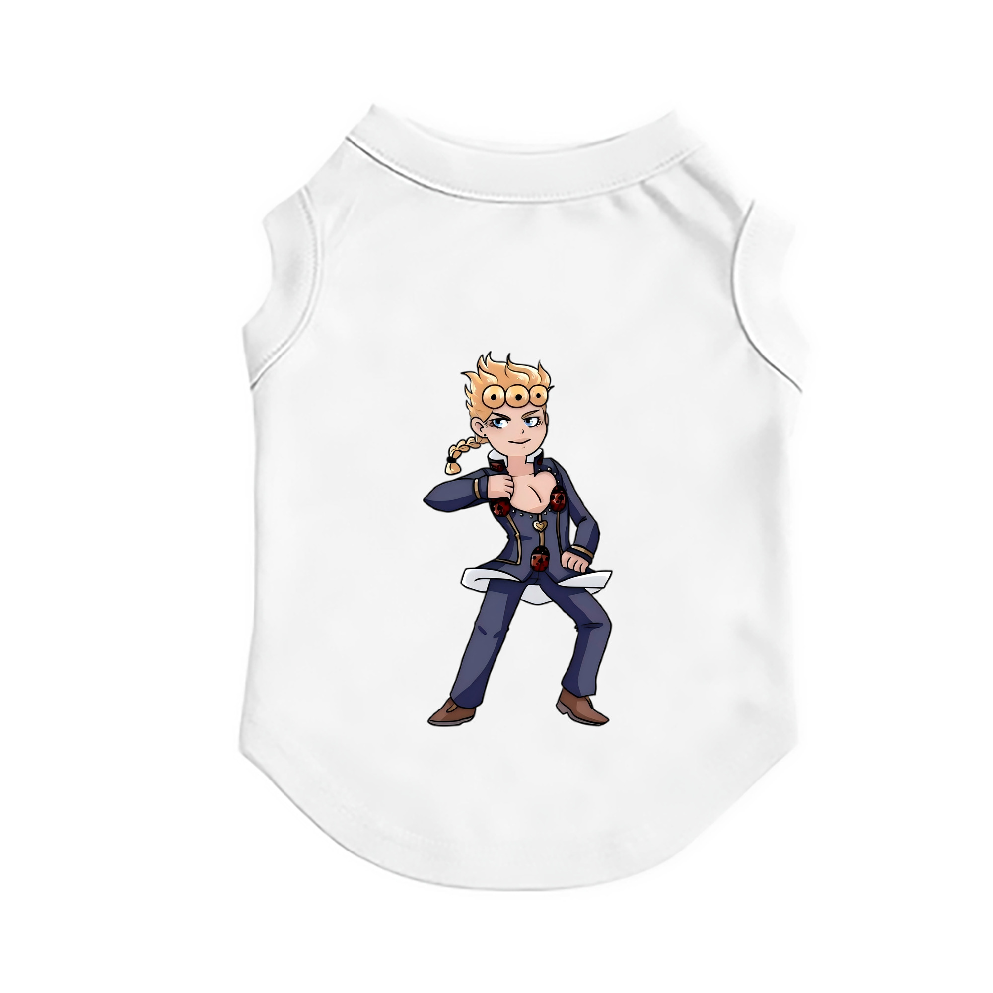 （画像用） ジョジョの奇妙な冒険 ジョルノ?ジョバァーナ JoJo's Bizarre Adventure Giorno Giovanna ペット用ベスト