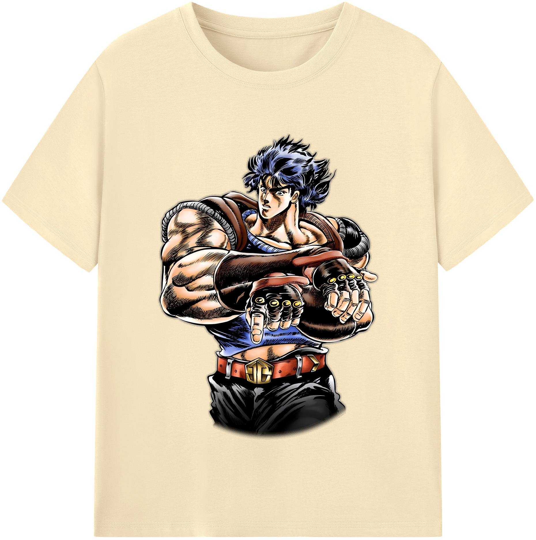 （画像用） ジョジョの奇妙な冒険 /ジョナサン?ジョースター JoJo's Bizarre Adventure Jonathan Joestar 綿100％半袖Tシャツ（フロントプリント）
