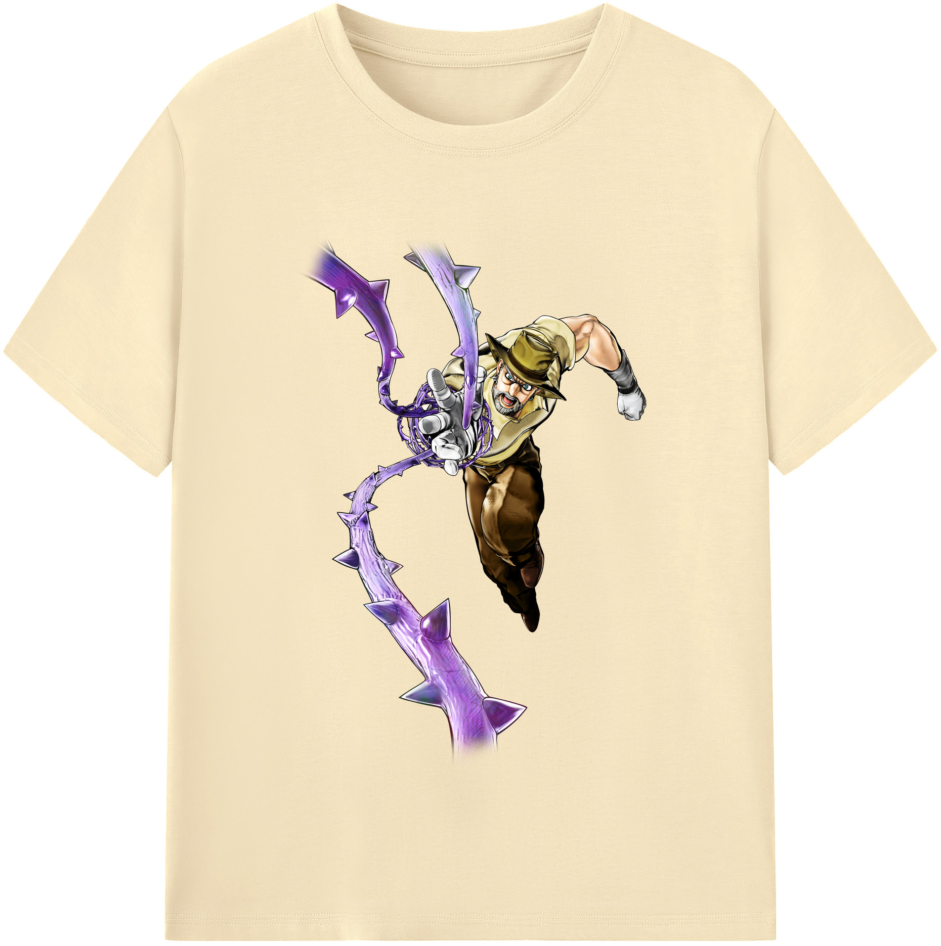 （画像用） ジョジョの奇妙な冒険 ジョセフ?ジョースター JoJo's Bizarre Adventure Joseph Joestar 綿100％半袖Tシャツ（フロントプリント）