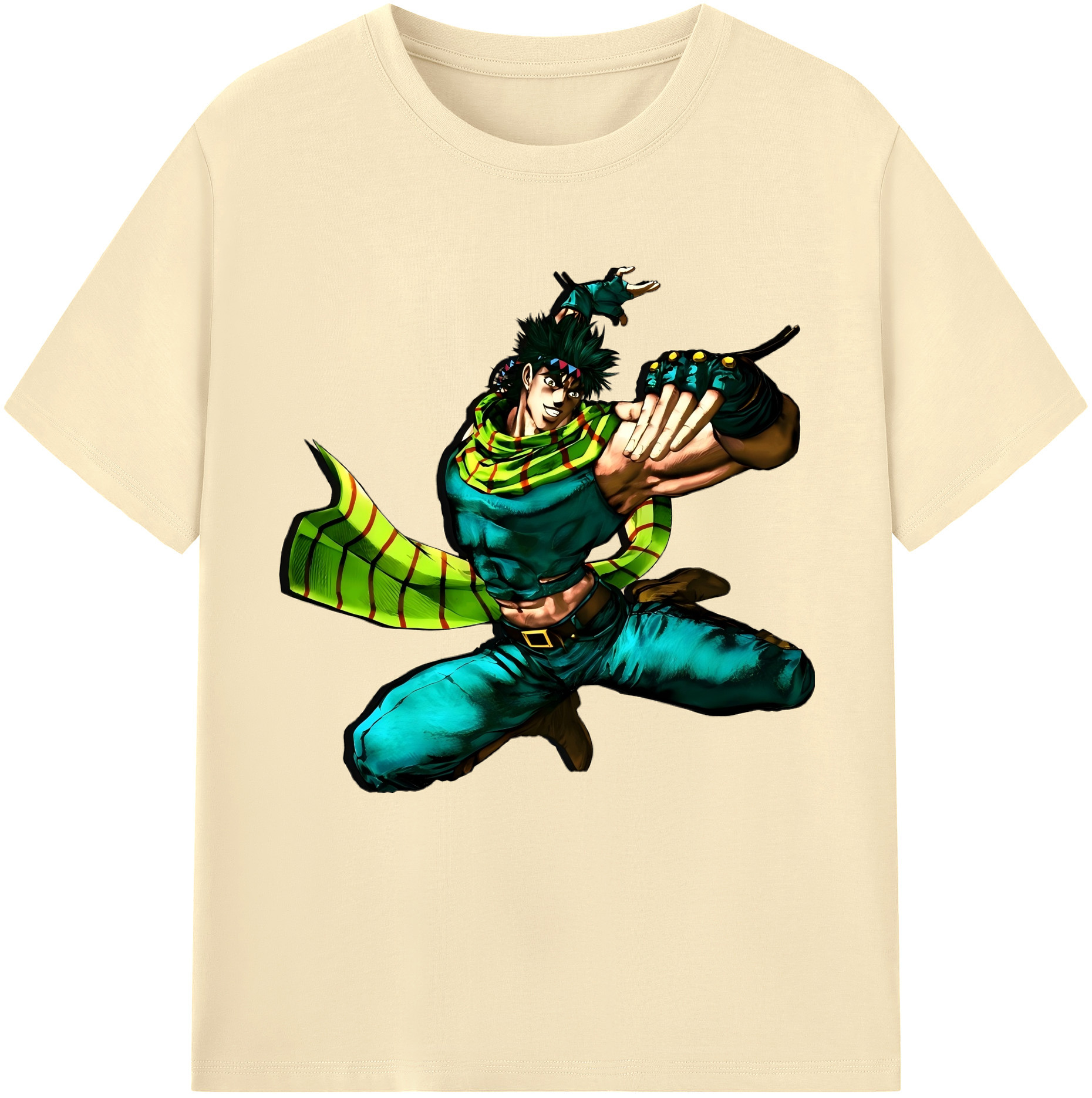 （画像用） ジョジョの奇妙な冒険 ジョセフ?ジョースター JoJo's Bizarre Adventure Joseph Joestar 綿100％半袖Tシャツ（フロントプリント）
