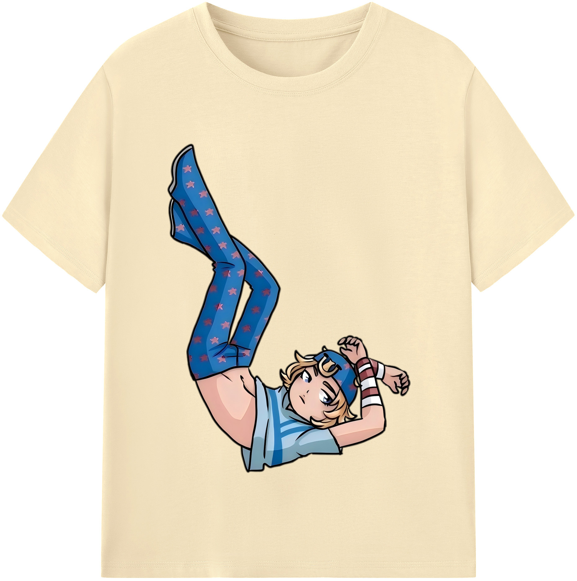（画像用） ジョジョの奇妙な冒険 グイード?ミスタ JoJo's Bizarre Adventure Guido Mista 綿100％半袖Tシャツ（フロントプリント）
