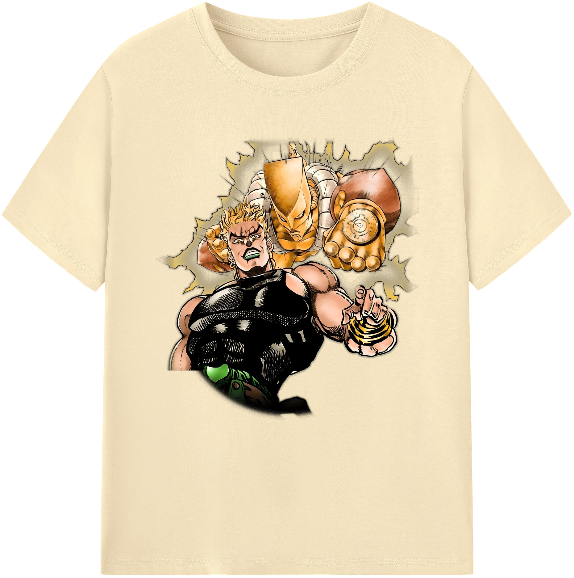 （画像用） ジョジョの奇妙な冒険 ディオ?ブランドー JoJo's Bizarre Adventure Dio Brando 綿100％半袖Tシャツ（フロントプリント）